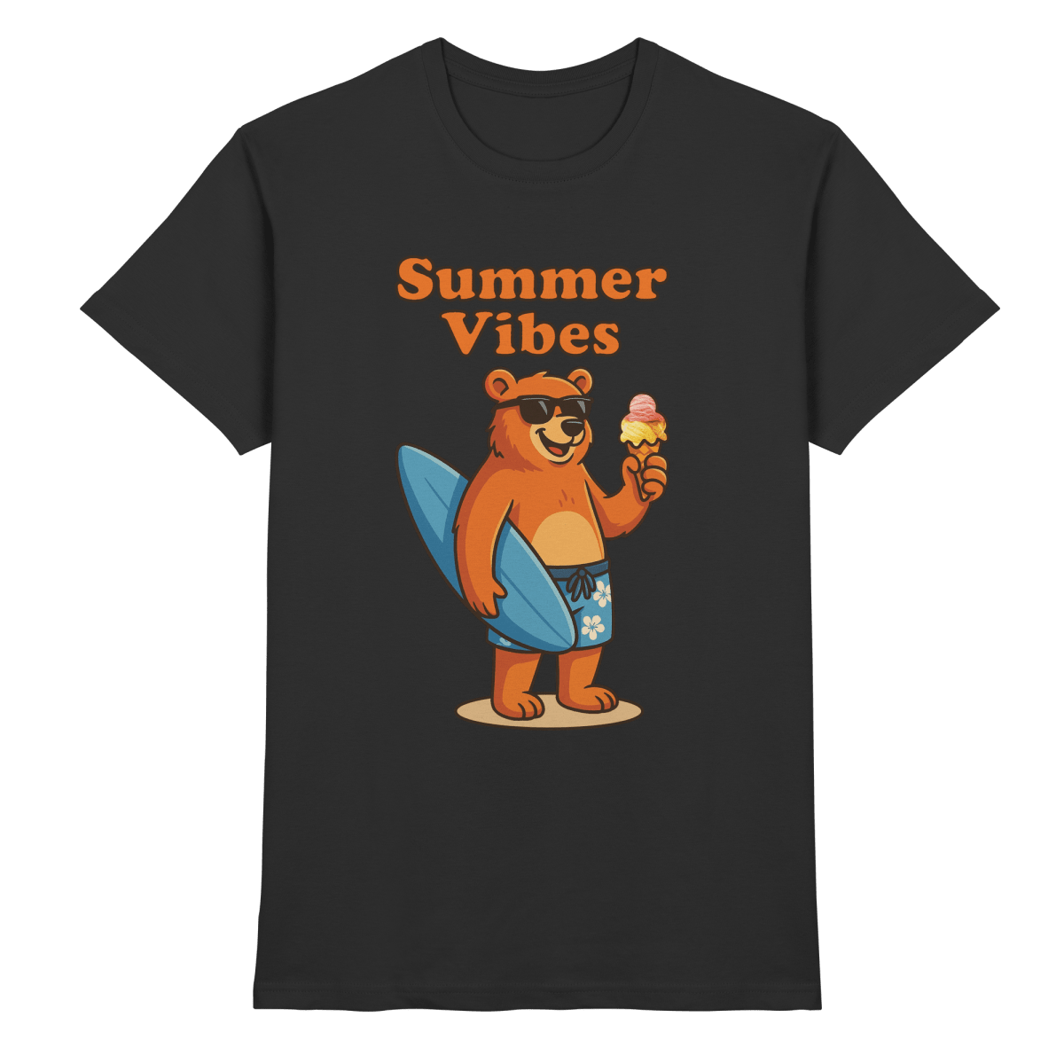 Sommer Vibes Bär – Der perfekte Begleiter für sonnige Tage - Heavy Cotton T-Shirt - FaunaFeels Onlineshop Unisex - Shirts