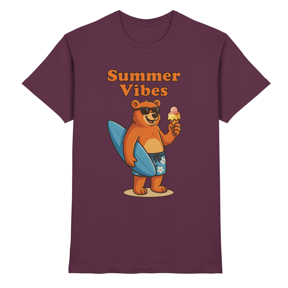 Sommer Vibes Bär – Der perfekte Begleiter für sonnige Tage - Heavy Cotton T-Shirt - FaunaFeels Onlineshop Unisex - Shirts