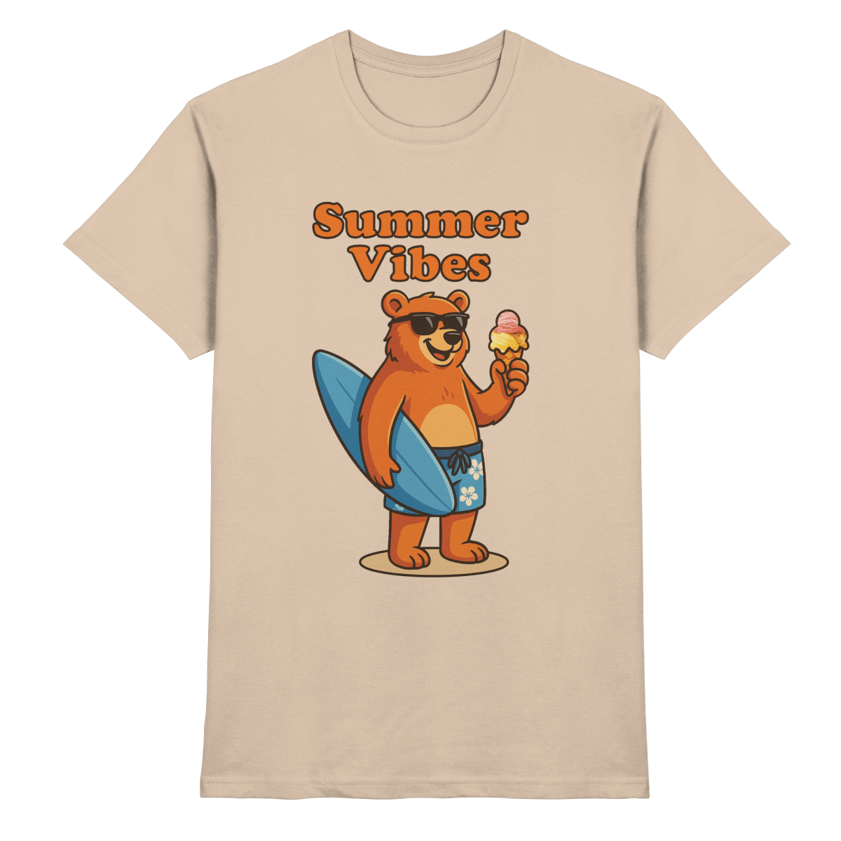 Sommer Vibes Bär – Der perfekte Begleiter für sonnige Tage - Heavy Cotton T-Shirt - FaunaFeels Onlineshop Unisex - Shirts