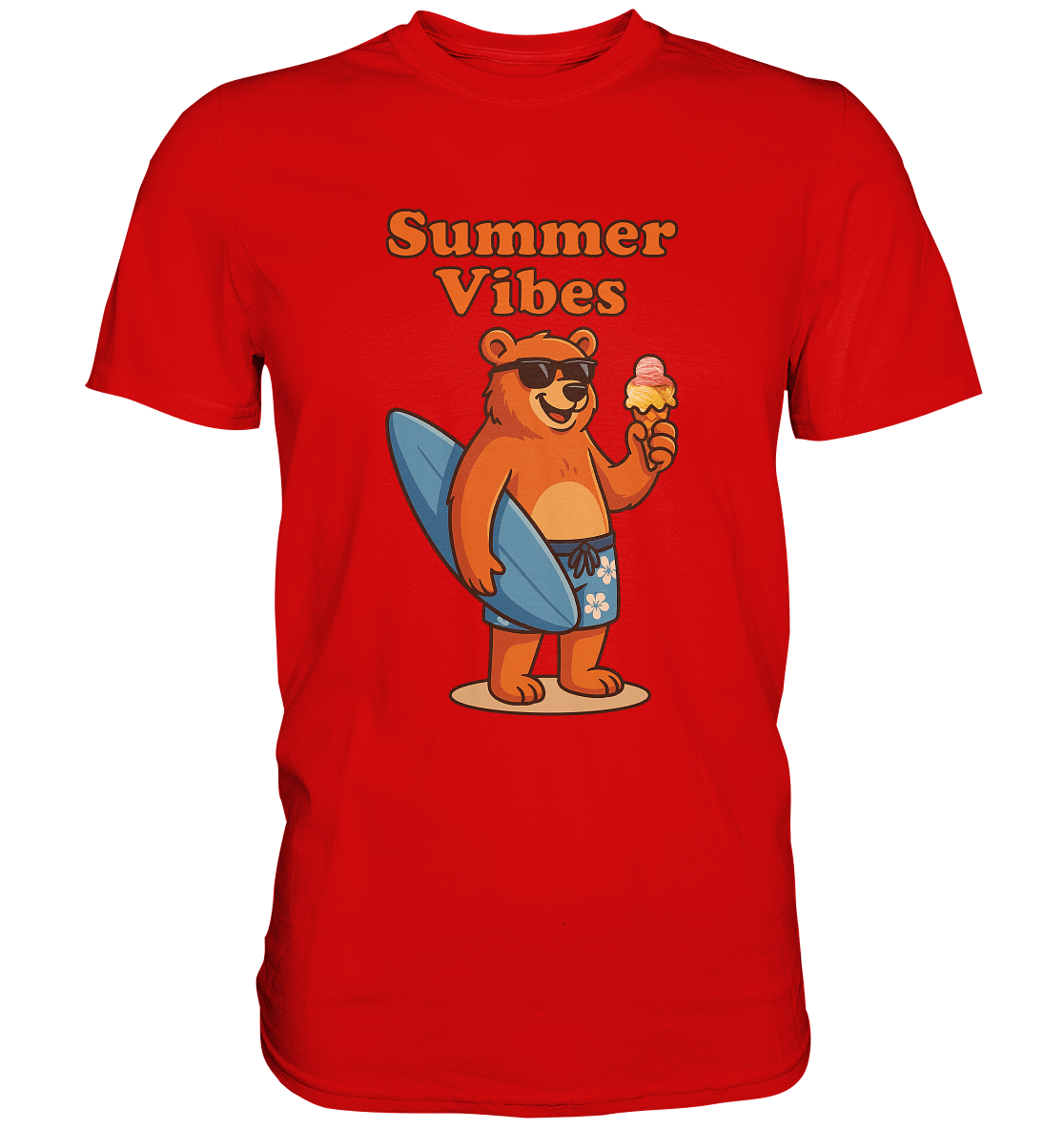 Sommer Vibes Bär – Der perfekte Begleiter für sonnige Tage - Premium Shirt - FaunaFeels Onlineshop Unisex - Shirts