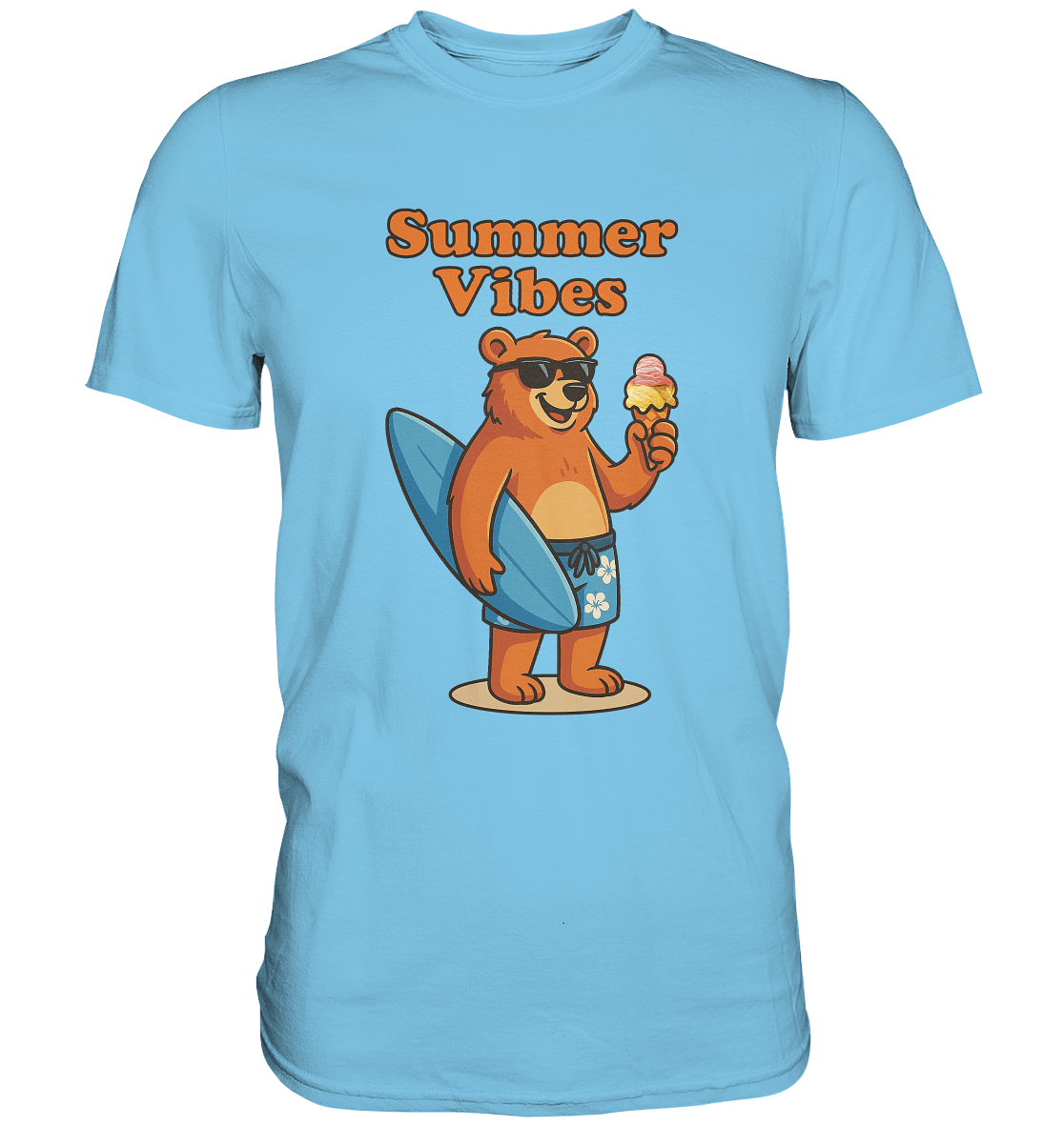 Sommer Vibes Bär – Der perfekte Begleiter für sonnige Tage - Premium Shirt - FaunaFeels Onlineshop Unisex - Shirts