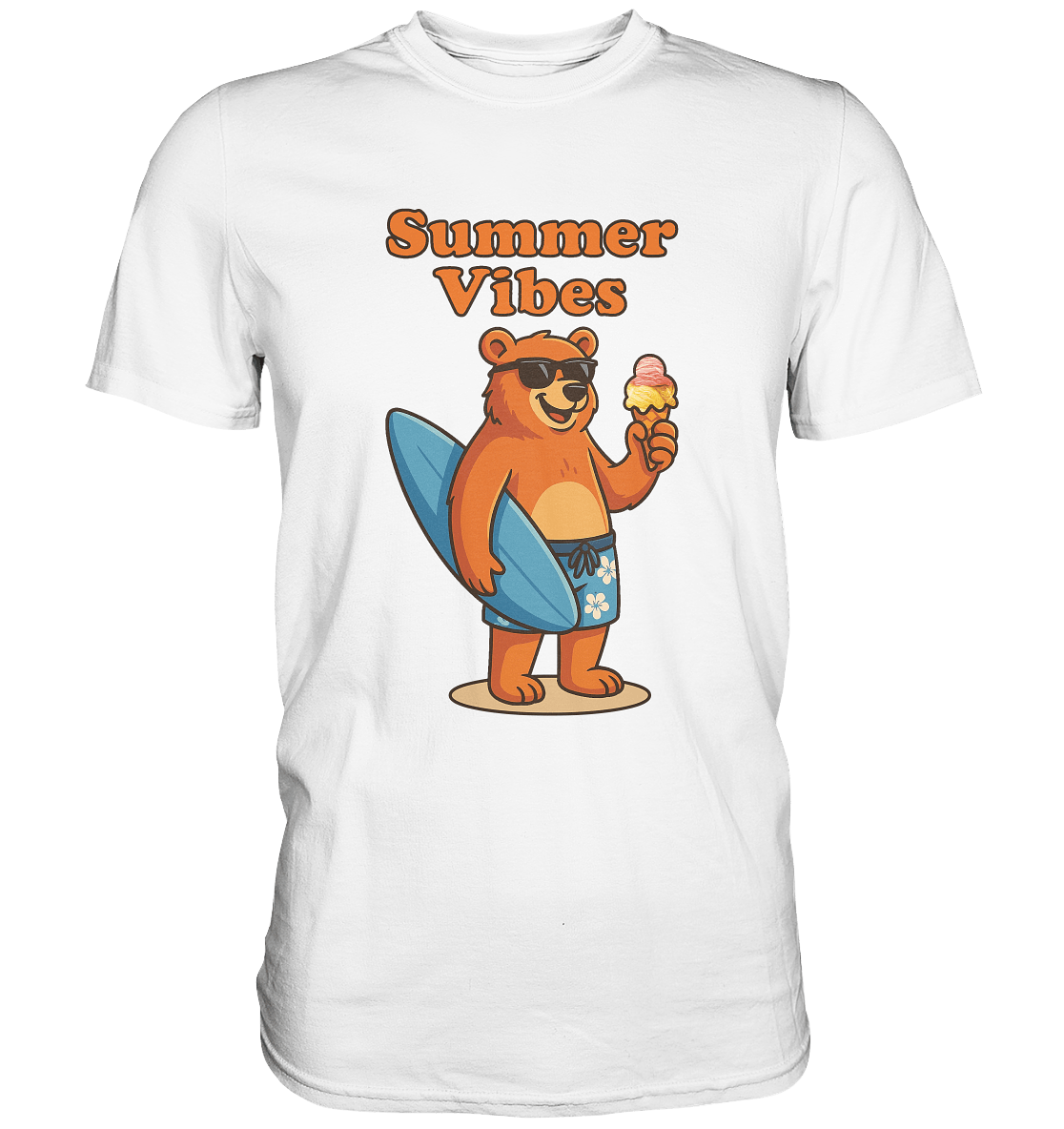 Sommer Vibes Bär – Der perfekte Begleiter für sonnige Tage - Premium Shirt - FaunaFeels Onlineshop Unisex - Shirts