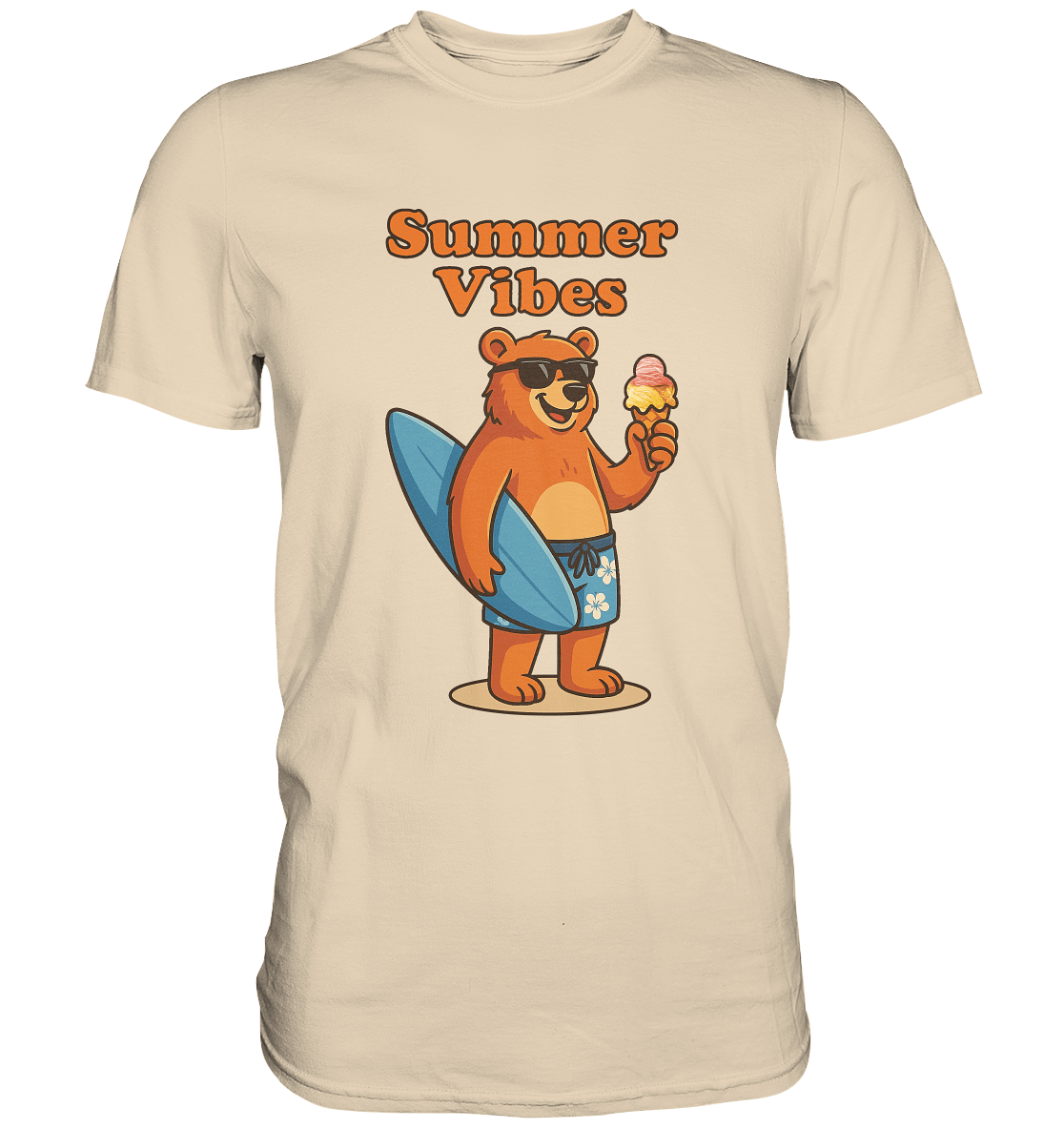 Sommer Vibes Bär – Der perfekte Begleiter für sonnige Tage - Premium Shirt - FaunaFeels Onlineshop Unisex - Shirts