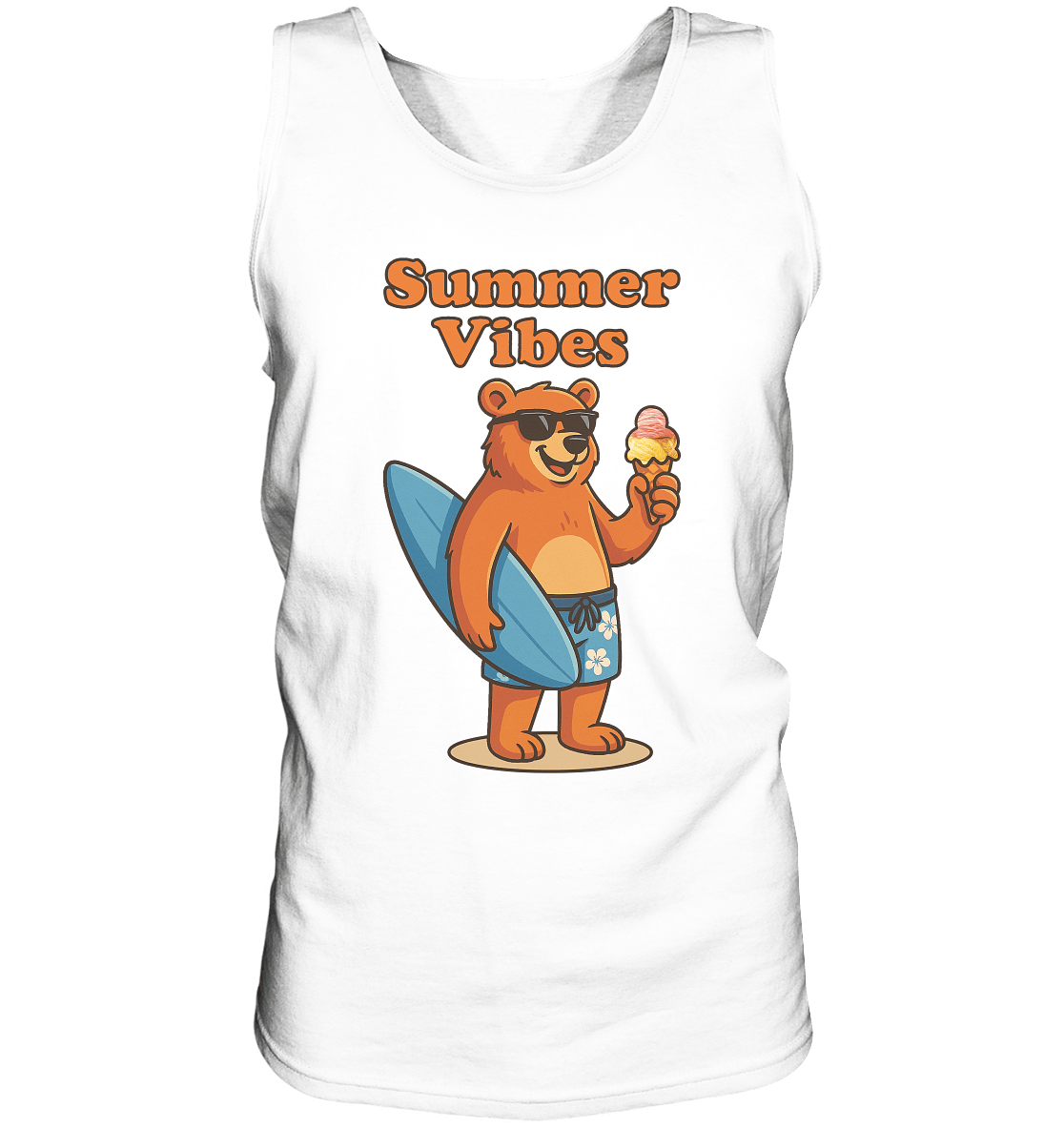 Sommer Vibes Bär – Der perfekte Begleiter für sonnige Tage - Relaxed Tank Top - FaunaFeels Onlineshop Tank - Tops