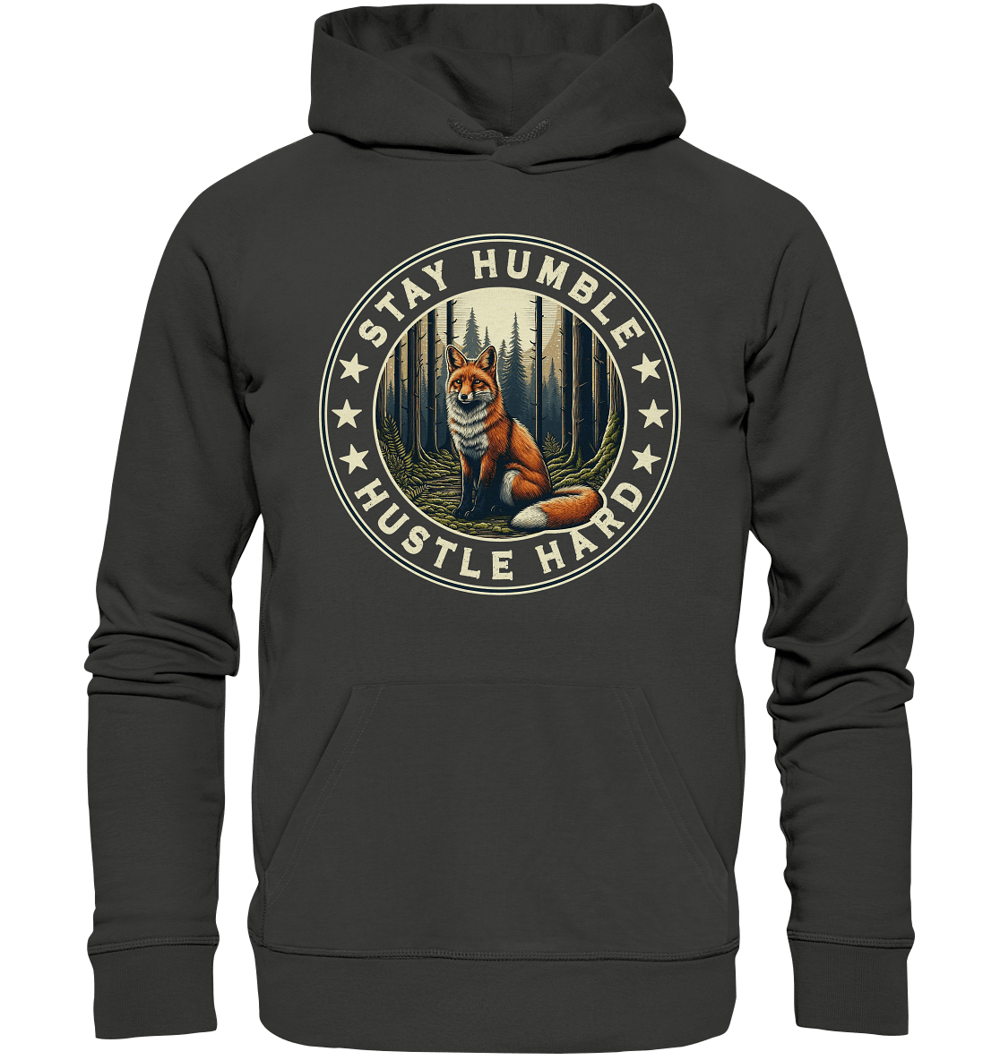 Stay Humble, Hustle Hard – Fuchs im Wald - Premium Unisex Hoodie - FaunaFeels Onlineshop Hoodies