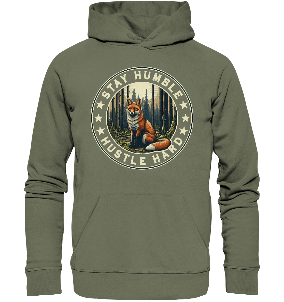 Stay Humble, Hustle Hard – Fuchs im Wald - Premium Unisex Hoodie - FaunaFeels Onlineshop Hoodies