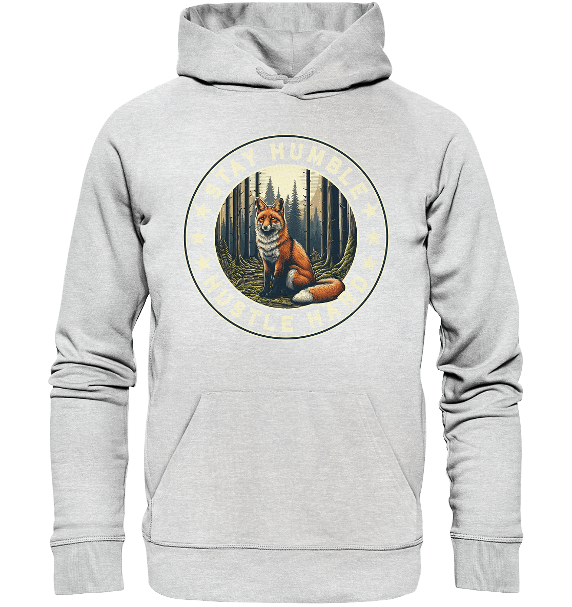 Stay Humble, Hustle Hard – Fuchs im Wald - Premium Unisex Hoodie - FaunaFeels Onlineshop Hoodies
