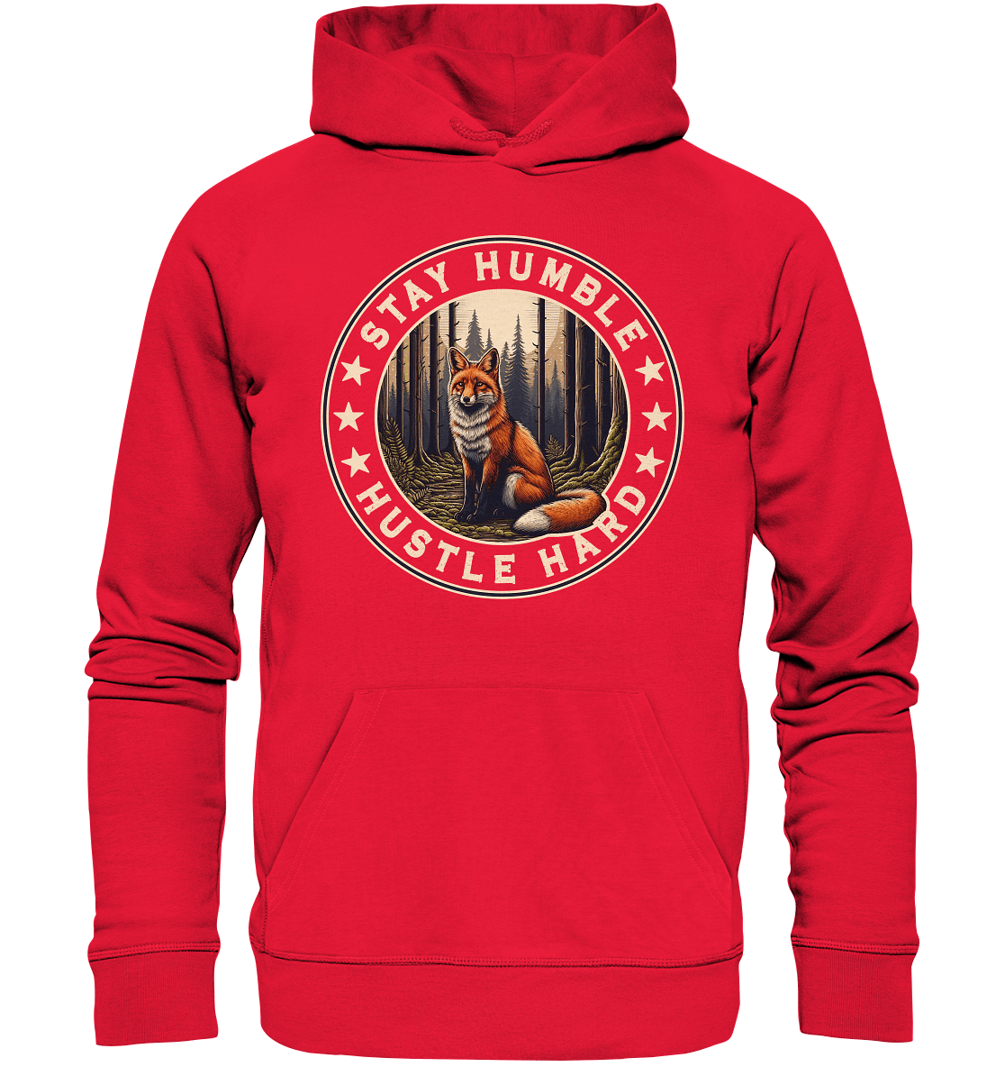 Stay Humble, Hustle Hard – Fuchs im Wald - Premium Unisex Hoodie - FaunaFeels Onlineshop Hoodies