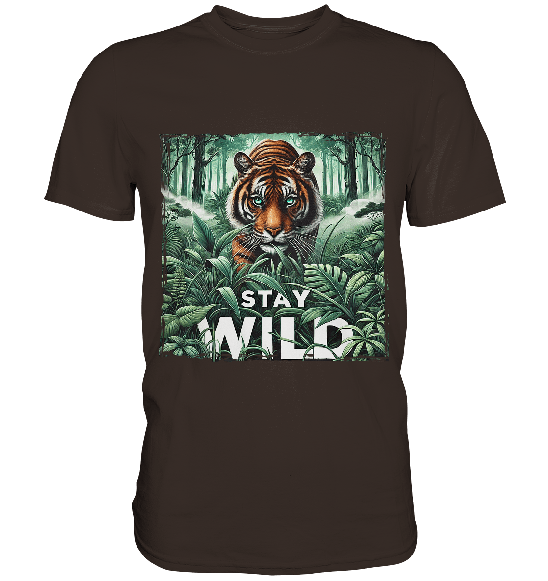 Stay Wild – Tiger im Dschungel - Premium Shirt - FaunaFeels Onlineshop Unisex - Shirts