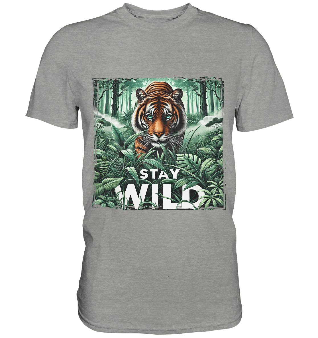 Stay Wild – Tiger im Dschungel - Premium Shirt - FaunaFeels Onlineshop Unisex - Shirts