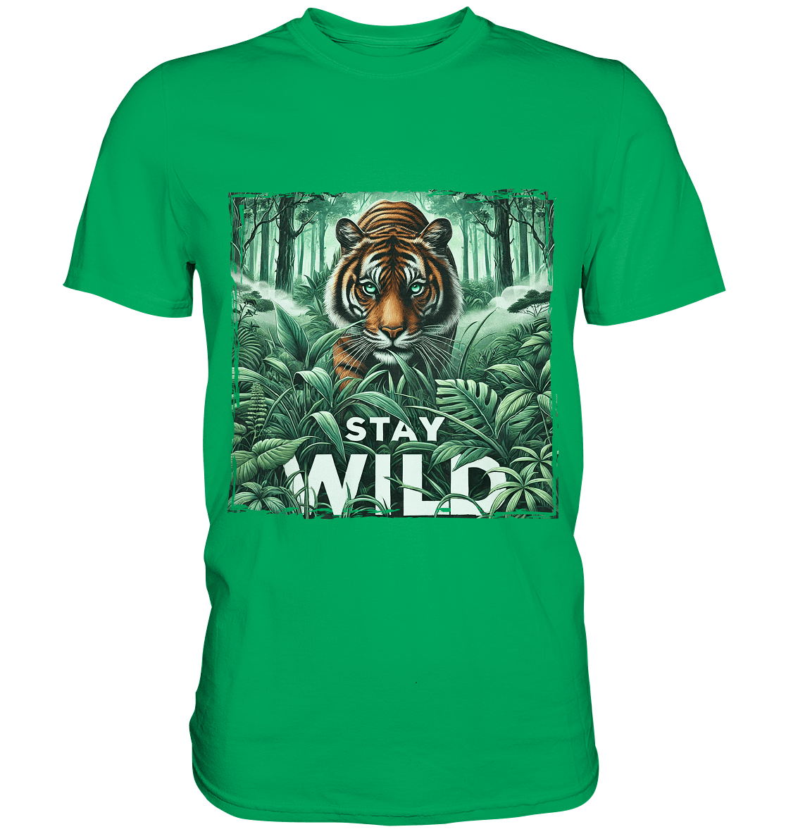 Stay Wild – Tiger im Dschungel - Premium Shirt - FaunaFeels Onlineshop Unisex - Shirts