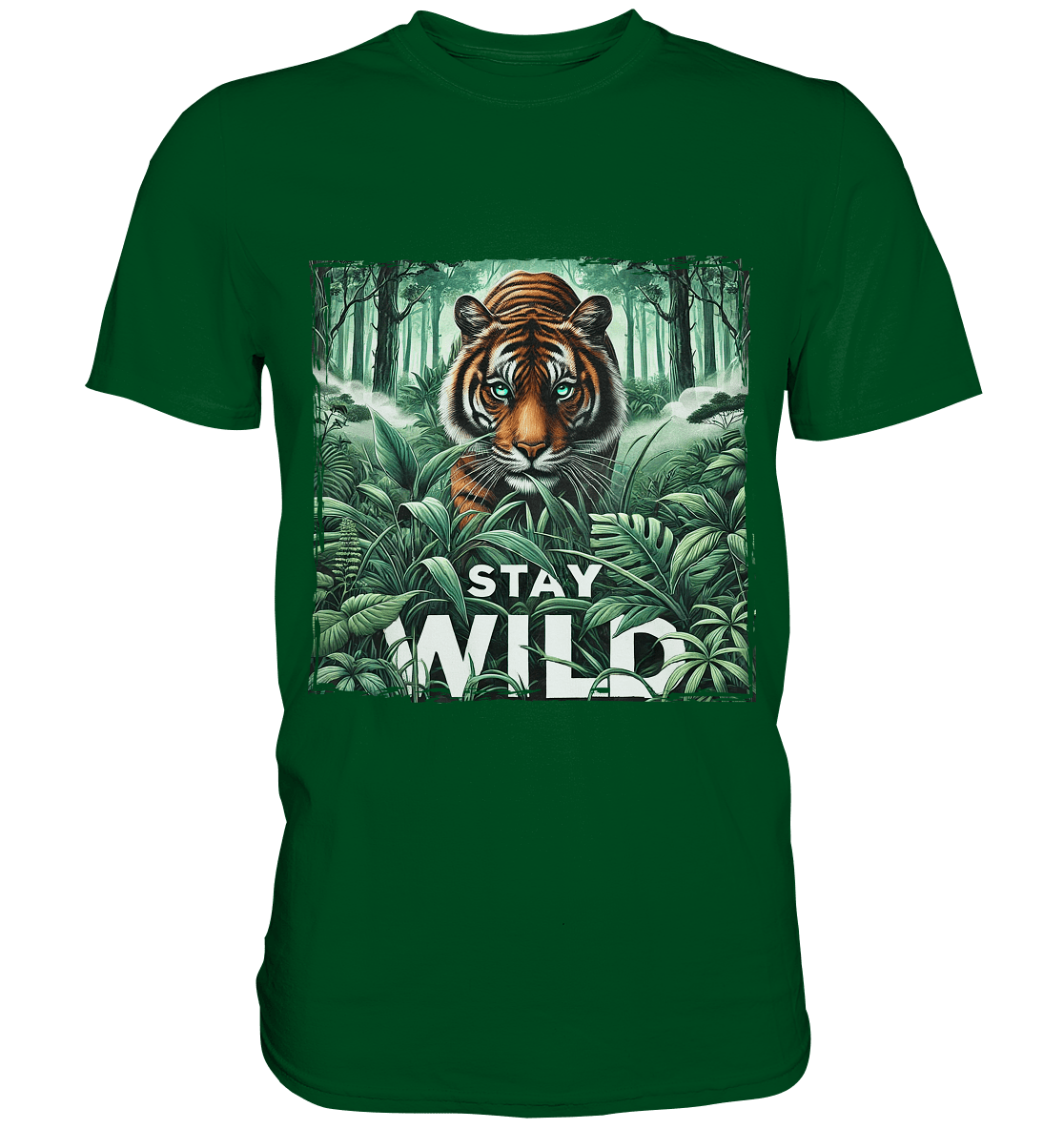 Stay Wild – Tiger im Dschungel - Premium Shirt - FaunaFeels Onlineshop Unisex - Shirts