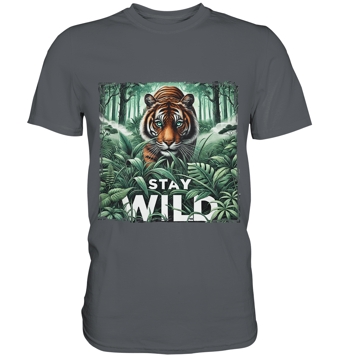 Stay Wild – Tiger im Dschungel - Premium Shirt - FaunaFeels Onlineshop Unisex - Shirts