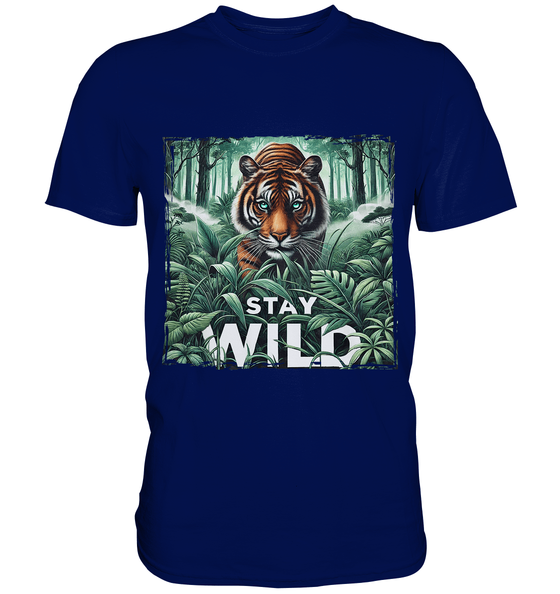 Stay Wild – Tiger im Dschungel - Premium Shirt - FaunaFeels Onlineshop Unisex - Shirts