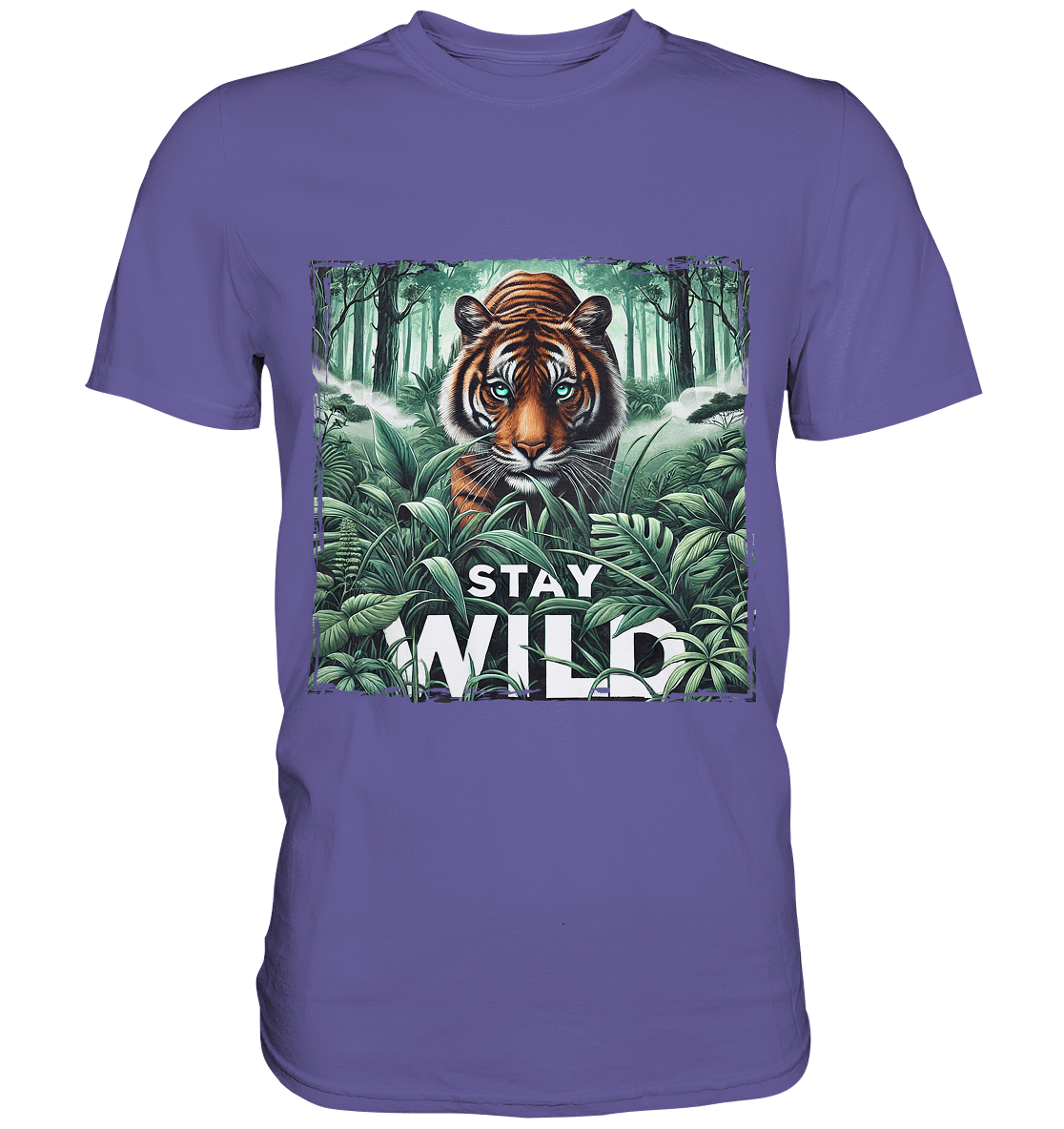 Stay Wild – Tiger im Dschungel - Premium Shirt - FaunaFeels Onlineshop Unisex - Shirts