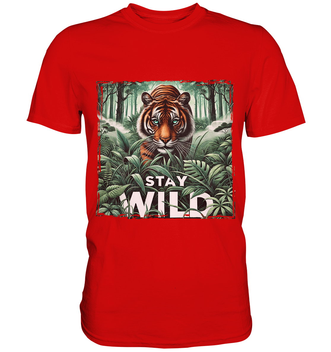 Stay Wild – Tiger im Dschungel - Premium Shirt - FaunaFeels Onlineshop Unisex - Shirts
