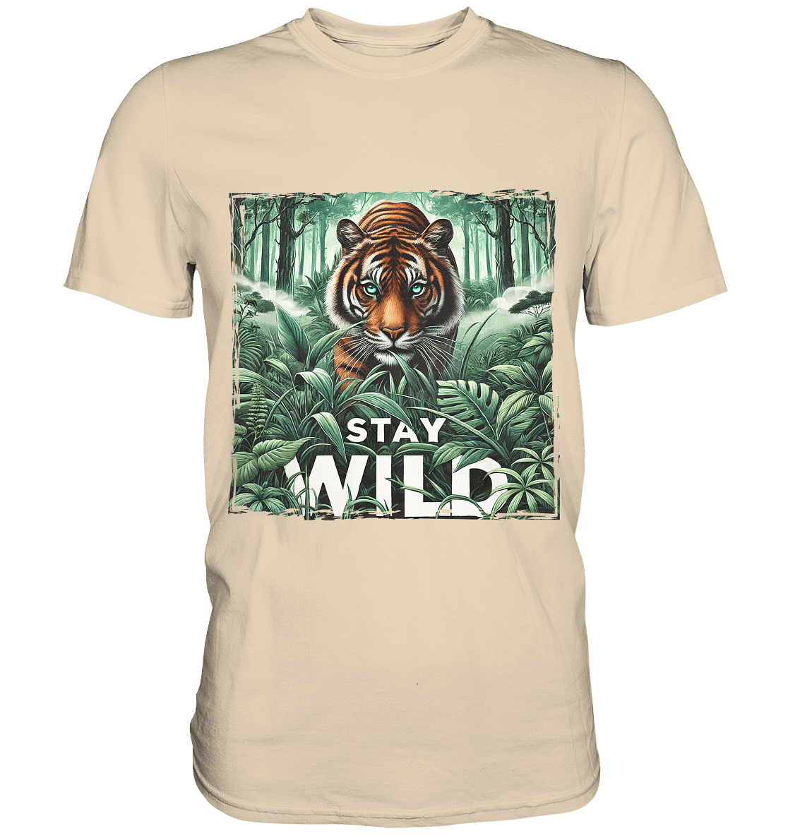 Stay Wild – Tiger im Dschungel - Premium Shirt - FaunaFeels Onlineshop Unisex - Shirts