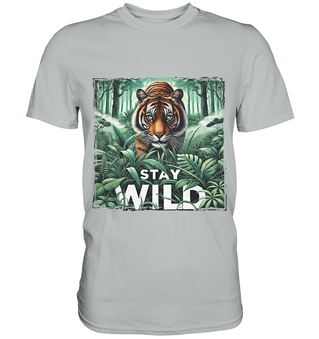 Stay Wild – Tiger im Dschungel - Premium Shirt - FaunaFeels Onlineshop Unisex - Shirts