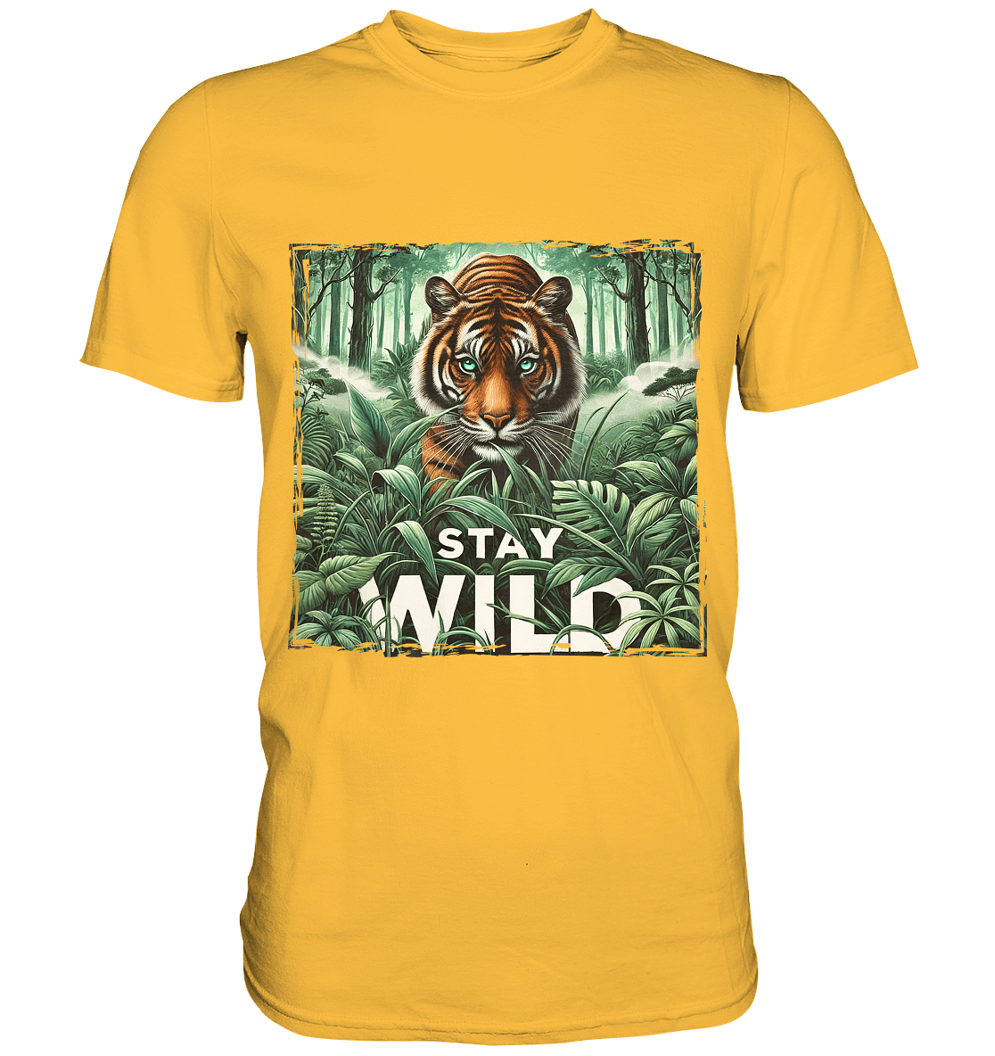 Stay Wild – Tiger im Dschungel - Premium Shirt - FaunaFeels Onlineshop Unisex - Shirts