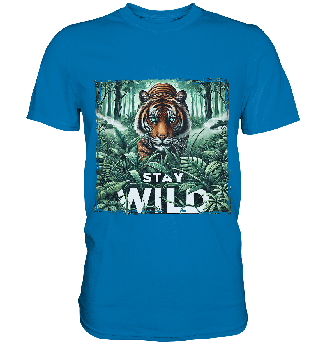 Stay Wild – Tiger im Dschungel - Premium Shirt - FaunaFeels Onlineshop Unisex - Shirts