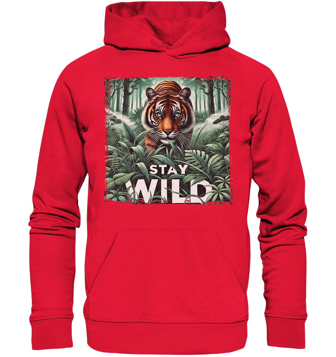Stay Wild – Tiger im Dschungel - Premium Unisex Hoodie - FaunaFeels Onlineshop Hoodies