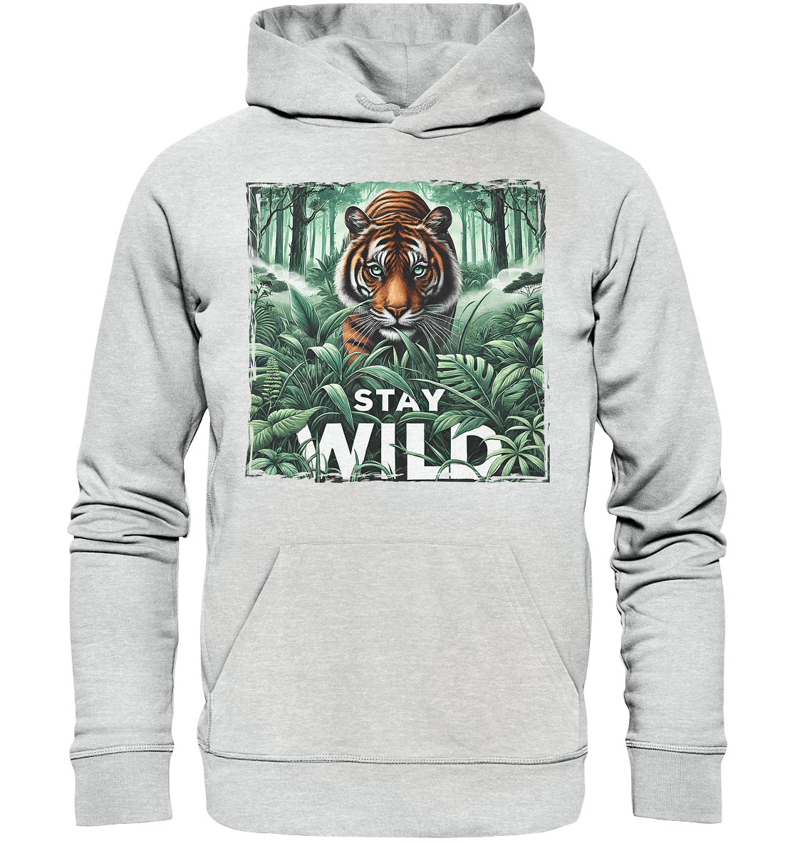 Stay Wild – Tiger im Dschungel - Premium Unisex Hoodie - FaunaFeels Onlineshop Hoodies