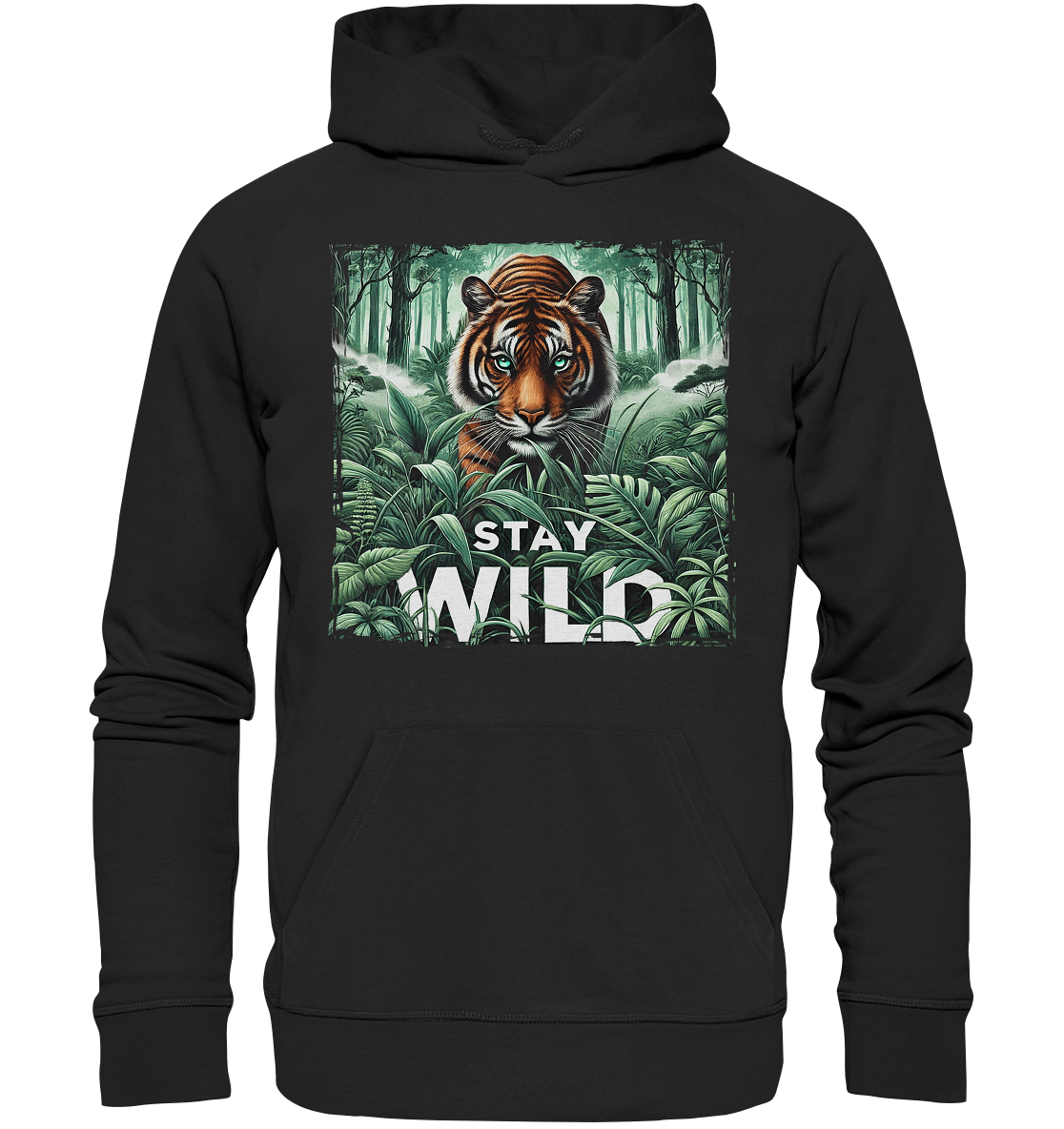 Stay Wild – Tiger im Dschungel - Premium Unisex Hoodie - FaunaFeels Onlineshop Hoodies