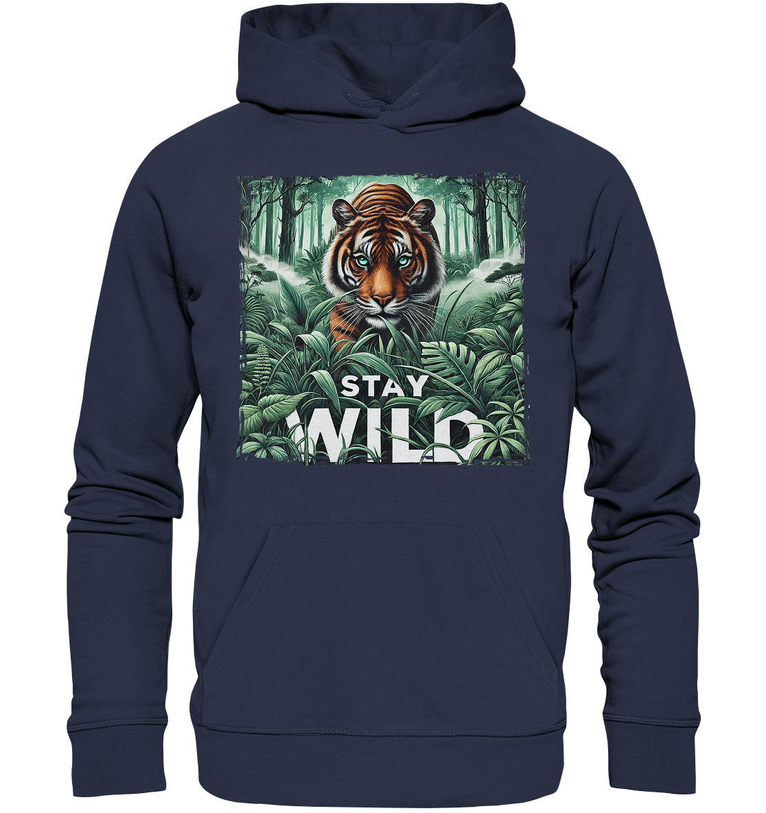 Stay Wild – Tiger im Dschungel - Premium Unisex Hoodie - FaunaFeels Onlineshop Hoodies