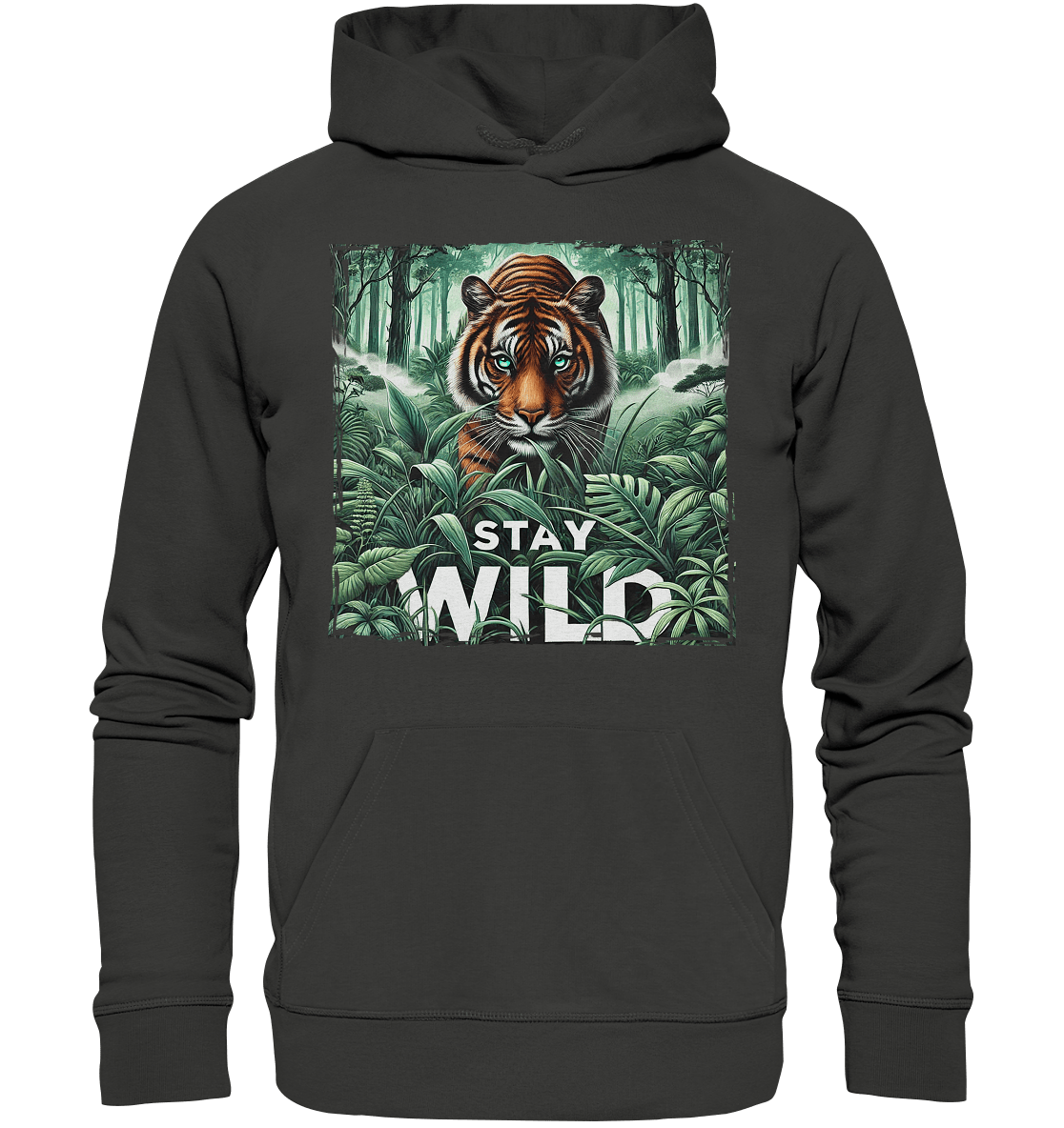 Stay Wild – Tiger im Dschungel - Premium Unisex Hoodie - FaunaFeels Onlineshop Hoodies