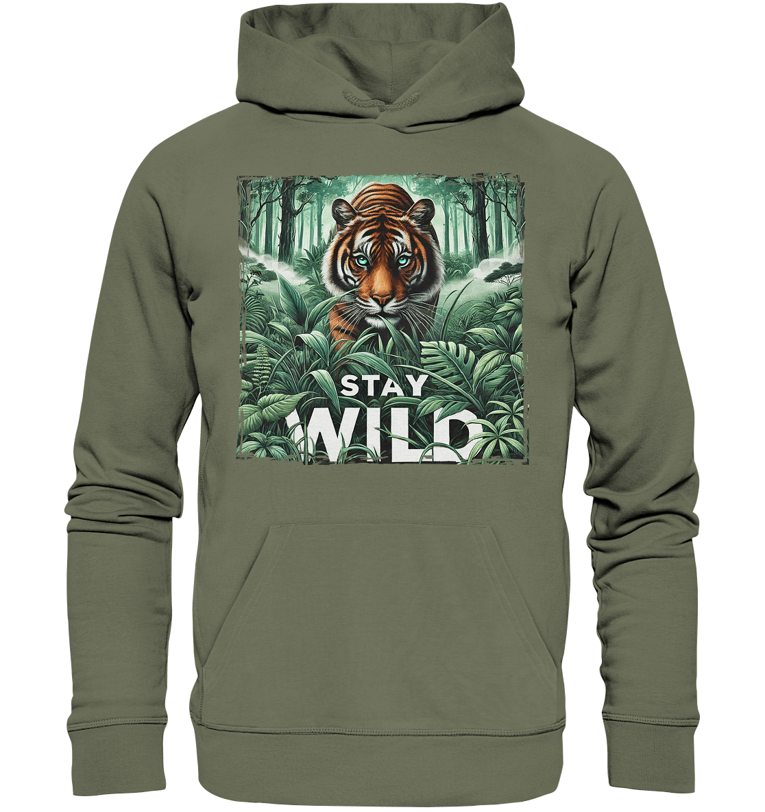 Stay Wild – Tiger im Dschungel - Premium Unisex Hoodie - FaunaFeels Onlineshop Hoodies