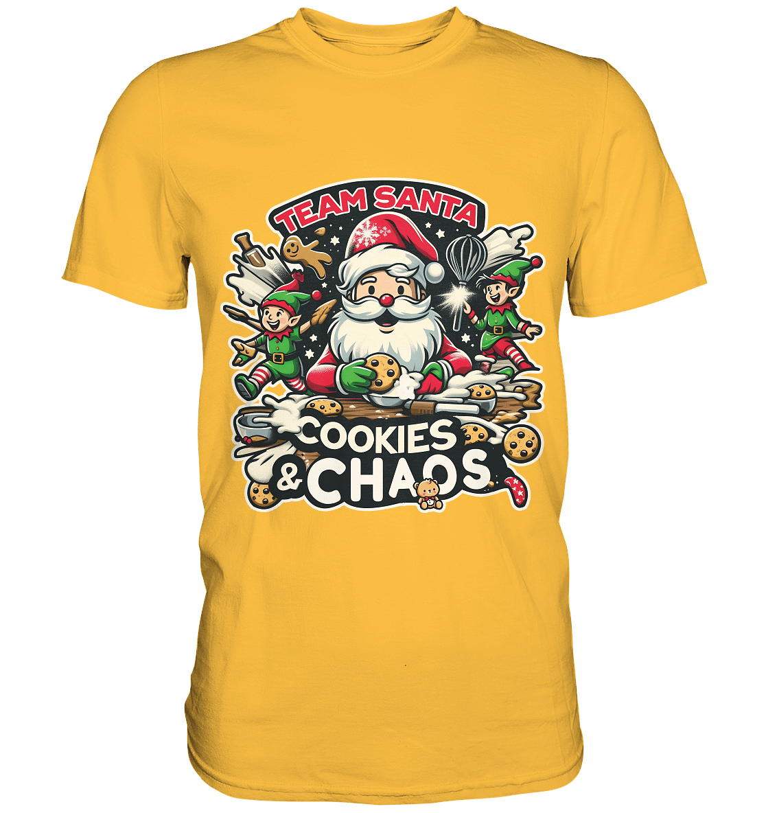 Team Santa – Cookies & Chaos! - Premium Shirt - FaunaFeels Onlineshop Unisex - Shirts
