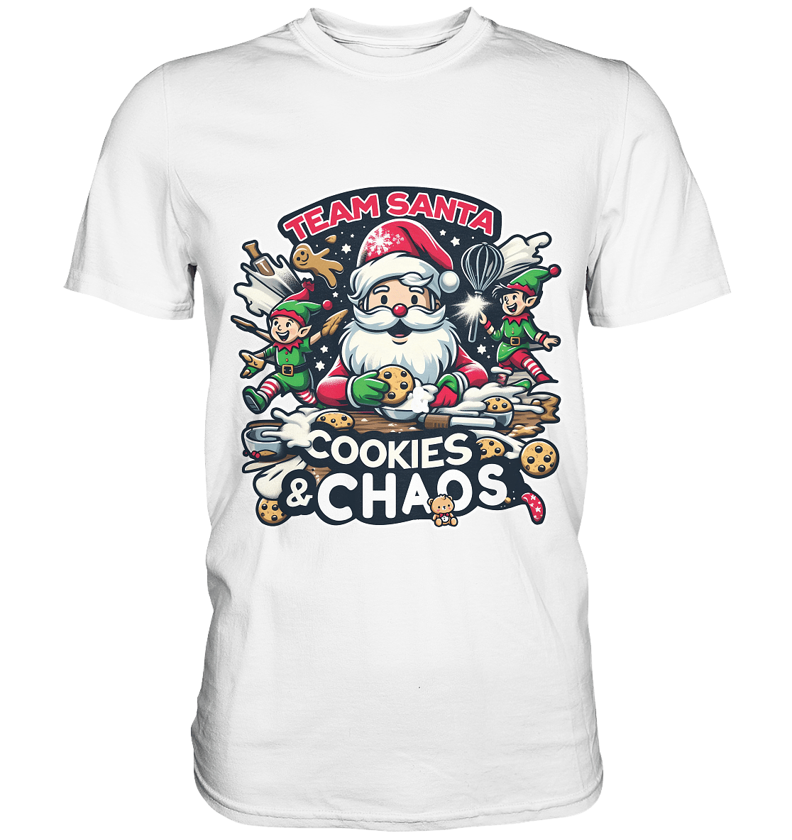 Team Santa – Cookies & Chaos! - Premium Shirt - FaunaFeels Onlineshop Unisex - Shirts