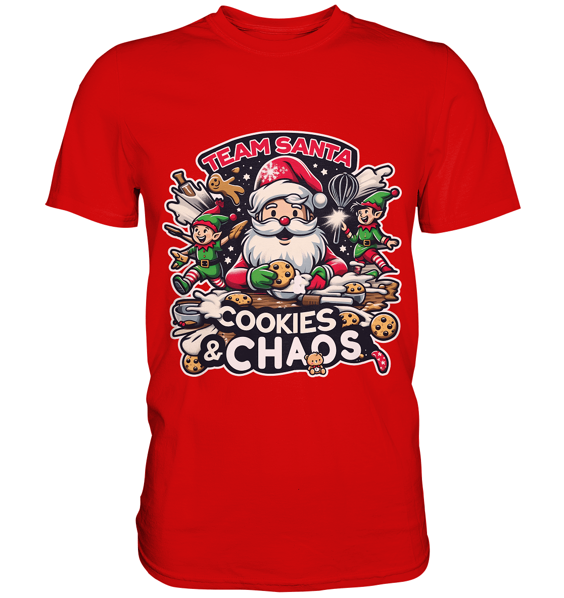 Team Santa – Cookies & Chaos! - Premium Shirt - FaunaFeels Onlineshop Unisex - Shirts