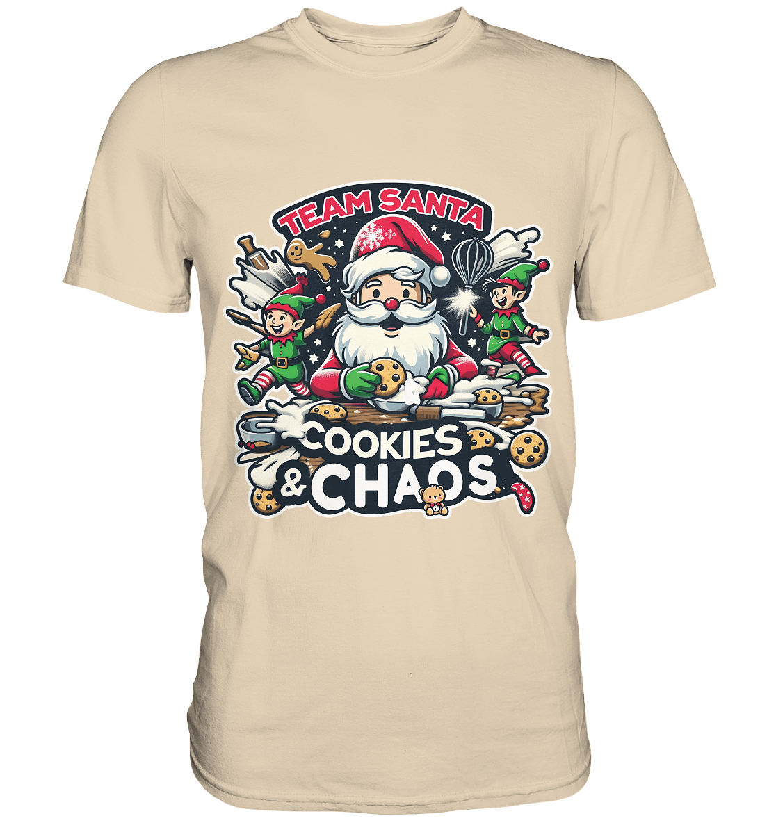 Team Santa – Cookies & Chaos! - Premium Shirt - FaunaFeels Onlineshop Unisex - Shirts