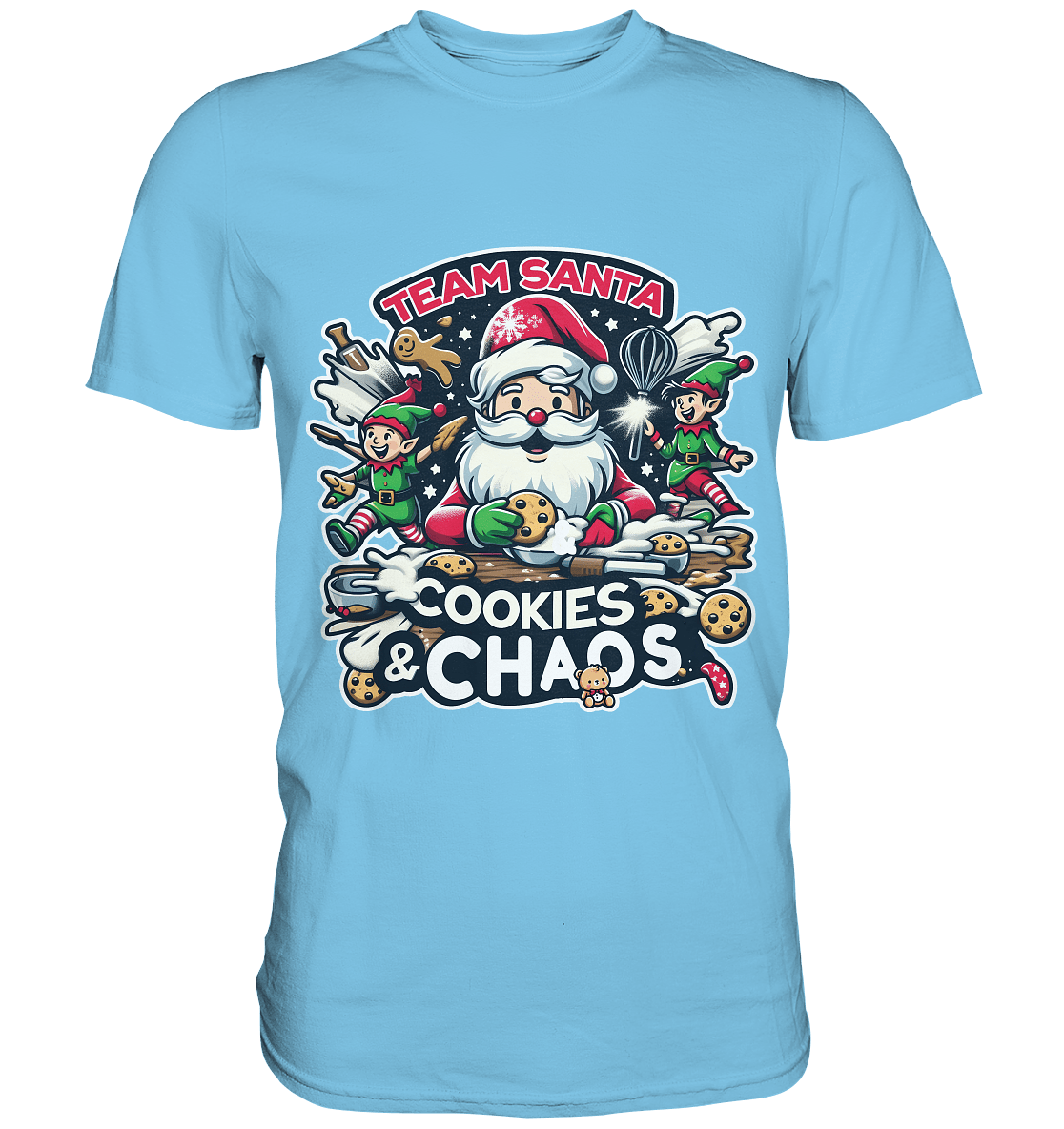 Team Santa – Cookies & Chaos! - Premium Shirt - FaunaFeels Onlineshop Unisex - Shirts