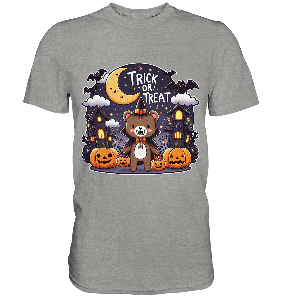 Trick or Treat – Der süßeste Bär auf Gruselmission! - Premium T-Shirt - FaunaFeels Onlineshop Unisex - Shirts