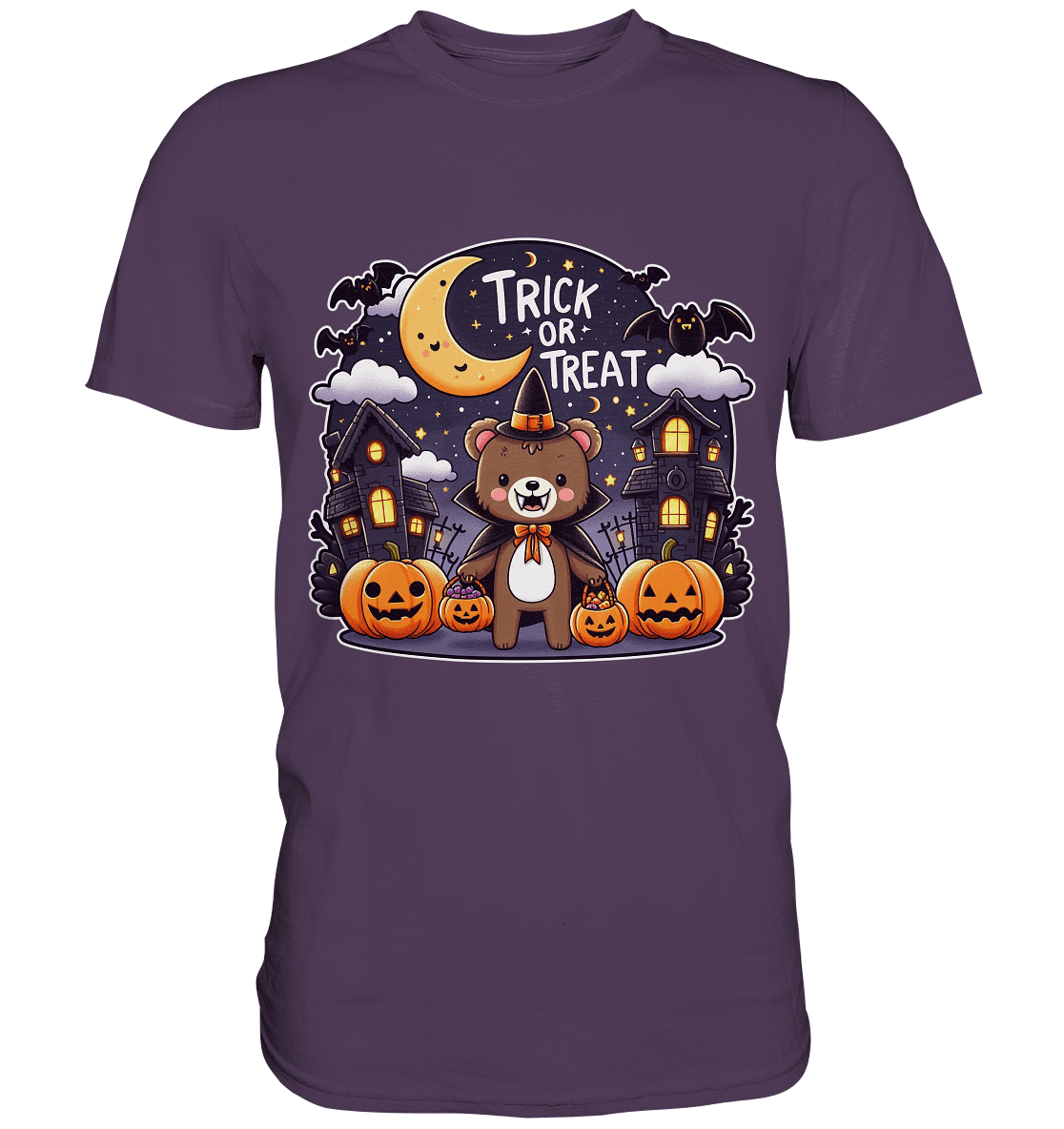 Trick or Treat – Der süßeste Bär auf Gruselmission! - Premium T-Shirt - FaunaFeels Onlineshop Unisex - Shirts