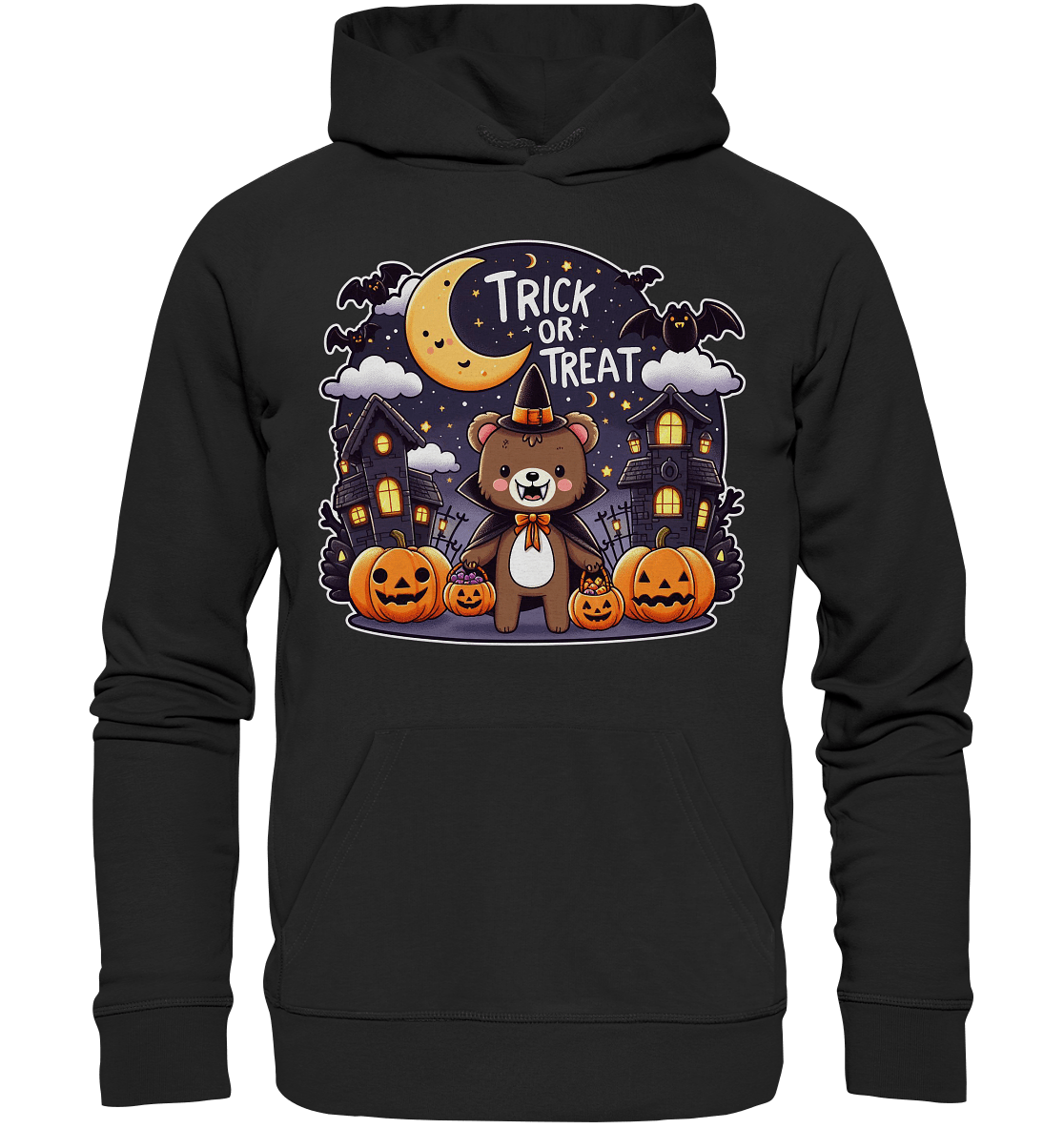 Trick or Treat – Der süßeste Bär auf Gruselmission! - Premium Unisex Hoodie - FaunaFeels Onlineshop Hoodies