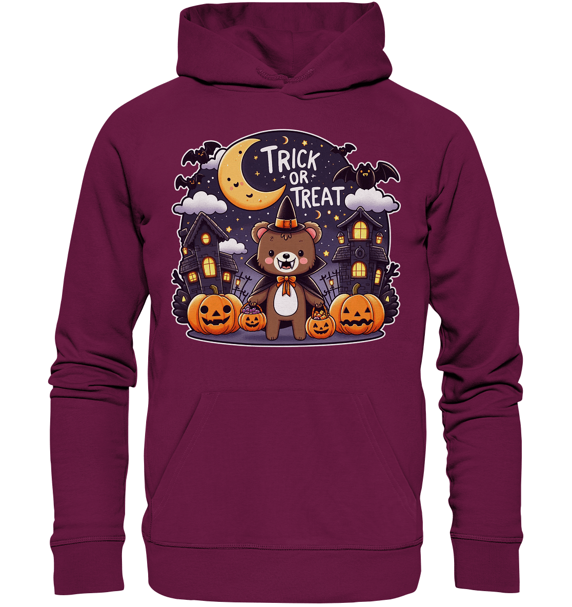 Trick or Treat – Der süßeste Bär auf Gruselmission! - Premium Unisex Hoodie - FaunaFeels Onlineshop Hoodies