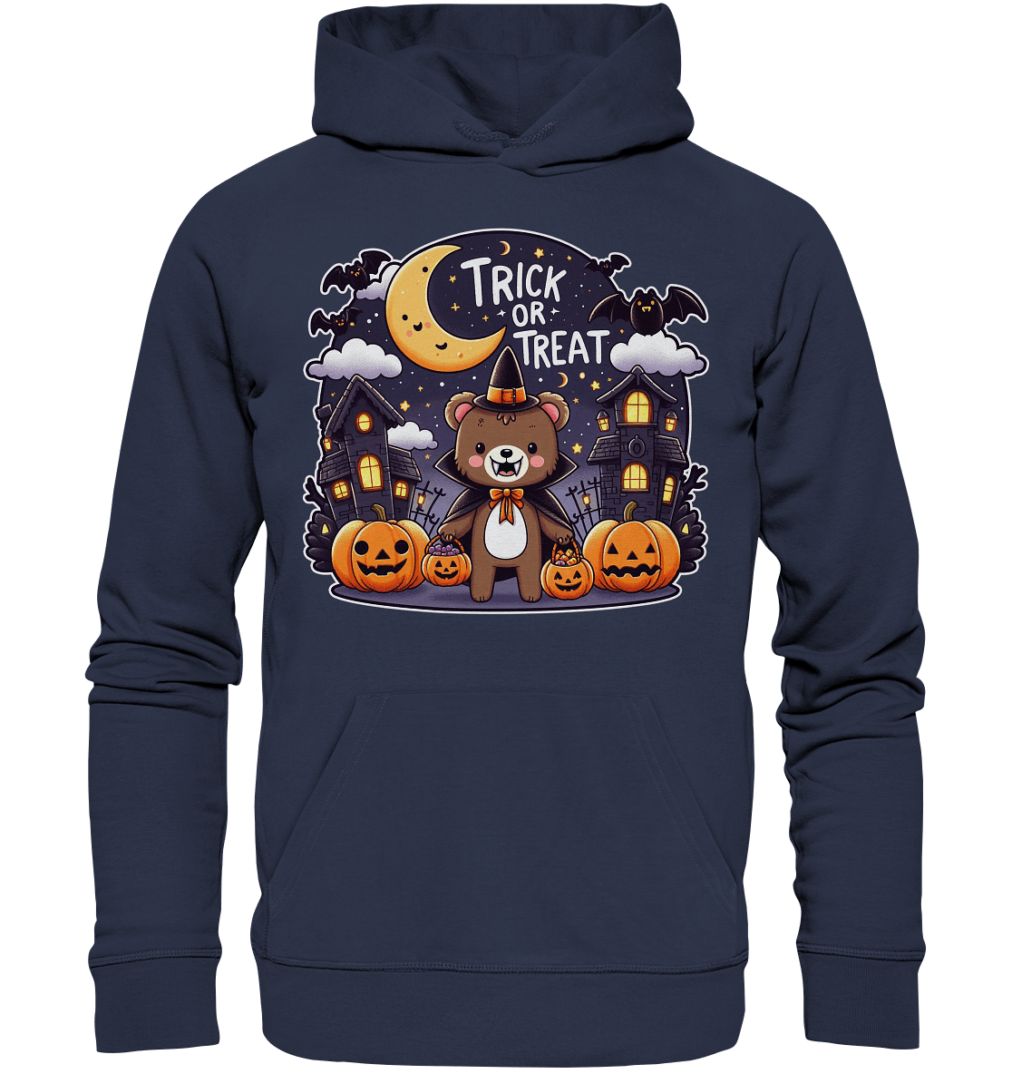 Trick or Treat – Der süßeste Bär auf Gruselmission! - Premium Unisex Hoodie - FaunaFeels Onlineshop Hoodies