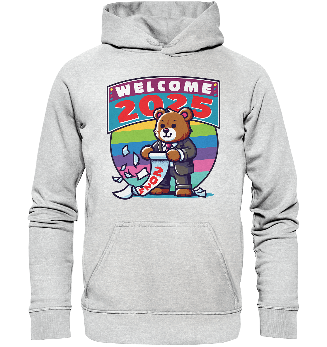 Willkommen 2025 – Der charmante Bärenkalender für einen bunten Neustart - Kids Premium Hoodie - FaunaFeels Onlineshop Kids & Babys