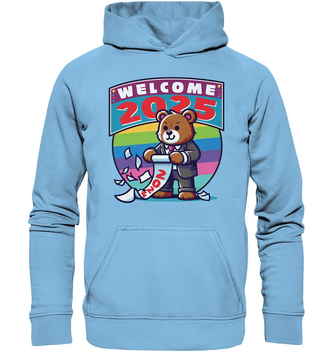 Willkommen 2025 – Der charmante Bärenkalender für einen bunten Neustart - Kids Premium Hoodie - FaunaFeels Onlineshop Kids & Babys