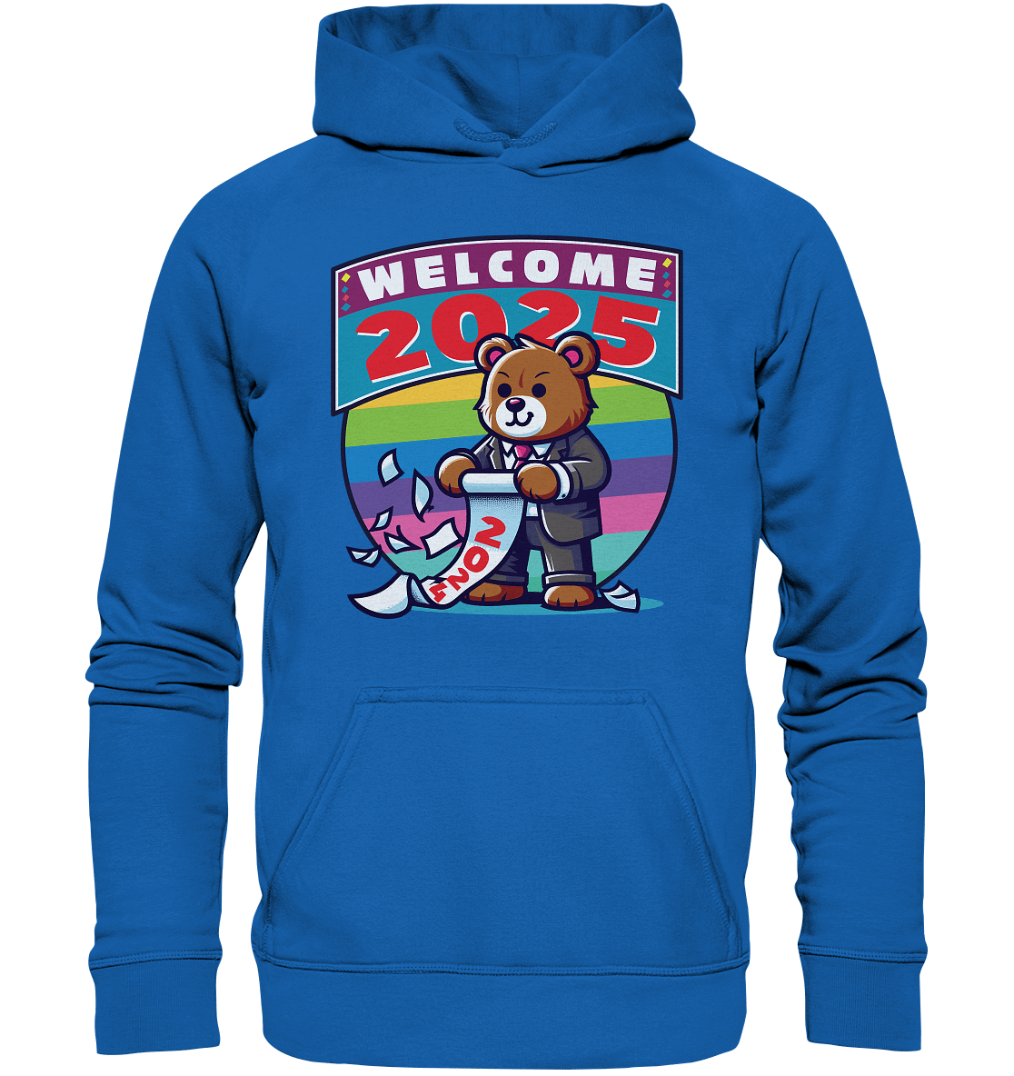 Willkommen 2025 – Der charmante Bärenkalender für einen bunten Neustart - Kids Premium Hoodie - FaunaFeels Onlineshop Kids & Babys