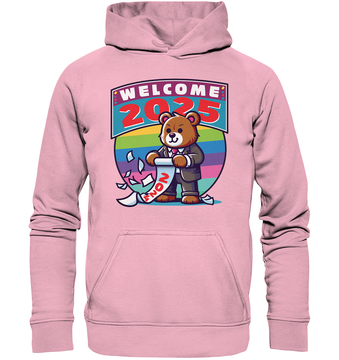 Willkommen 2025 – Der charmante Bärenkalender für einen bunten Neustart - Kids Premium Hoodie - FaunaFeels Onlineshop Kids & Babys
