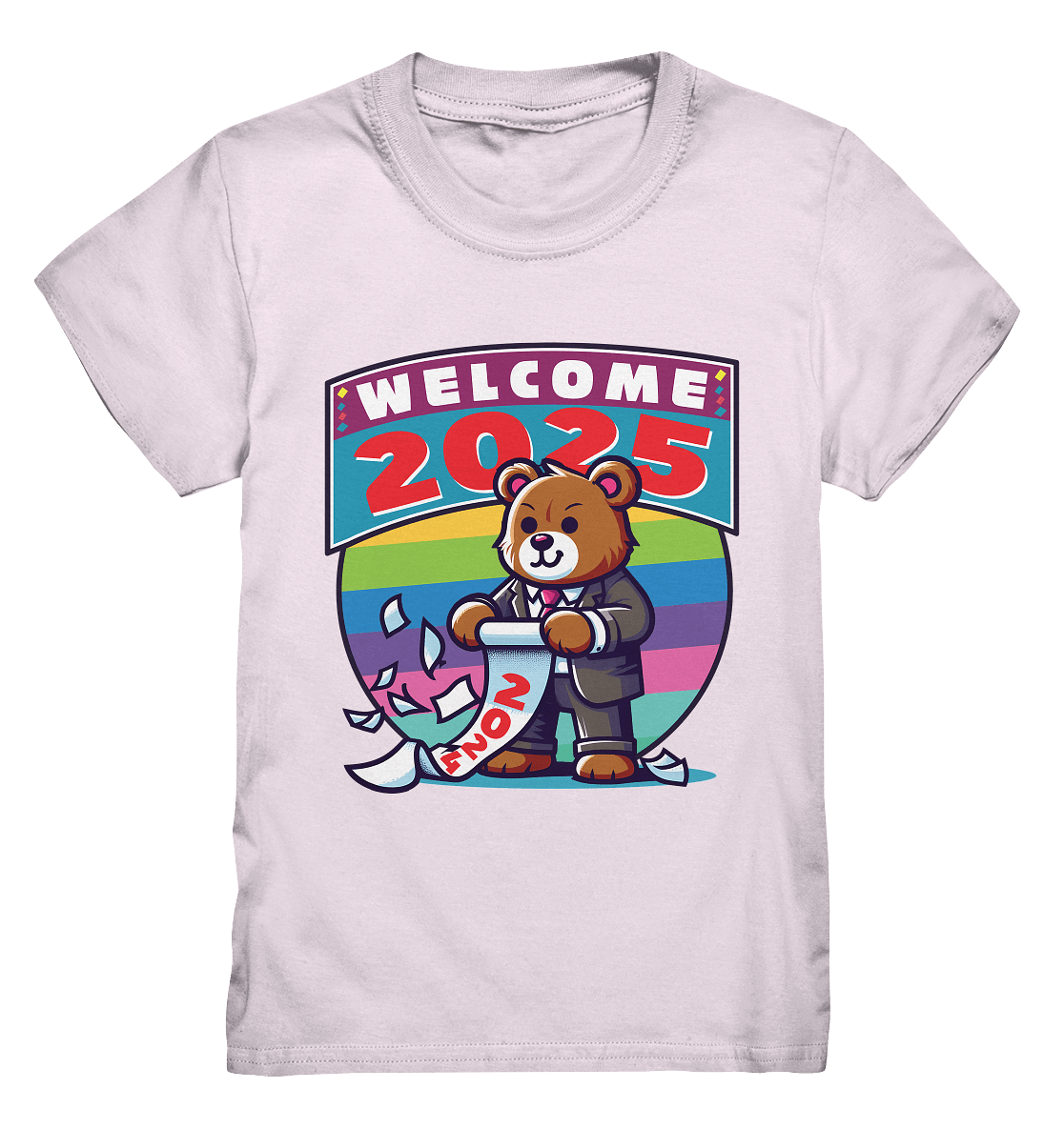 Willkommen 2025 – Der charmante Bärenkalender für einen bunten Neustart - Kids Premium Shirt - FaunaFeels Onlineshop Kids & Babys