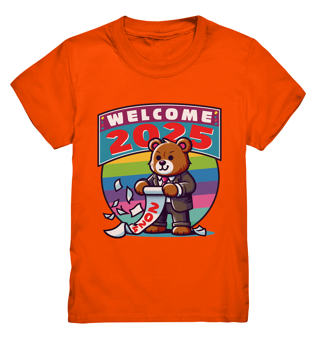 Willkommen 2025 – Der charmante Bärenkalender für einen bunten Neustart - Kids Premium Shirt - FaunaFeels Onlineshop Kids & Babys