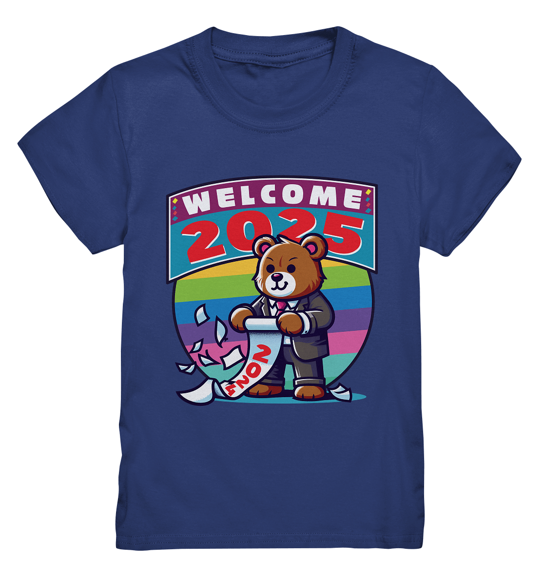 Willkommen 2025 – Der charmante Bärenkalender für einen bunten Neustart - Kids Premium Shirt - FaunaFeels Onlineshop Kids & Babys