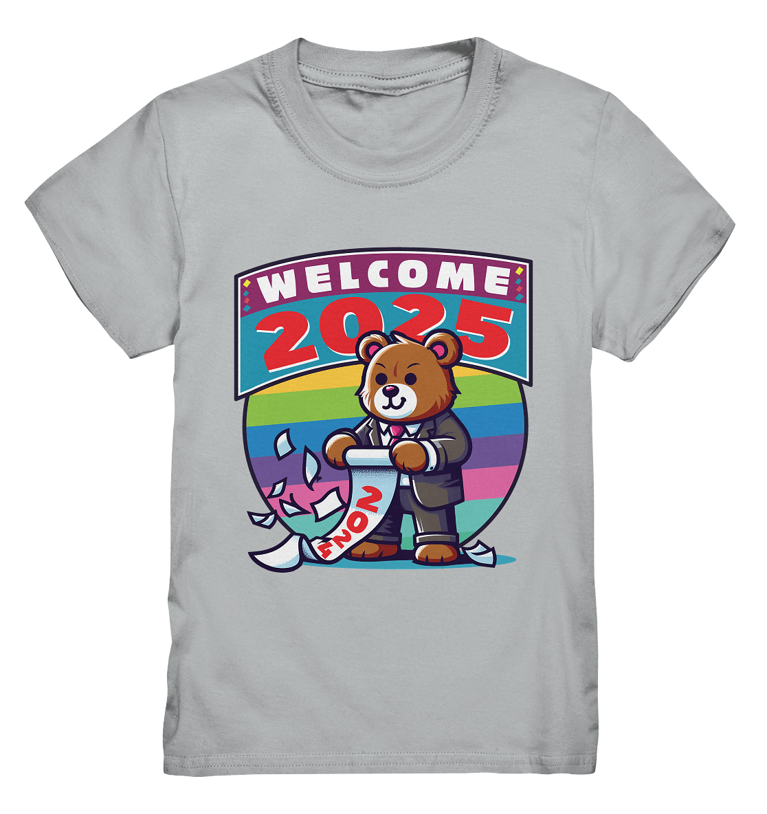 Willkommen 2025 – Der charmante Bärenkalender für einen bunten Neustart - Kids Premium Shirt - FaunaFeels Onlineshop Kids & Babys