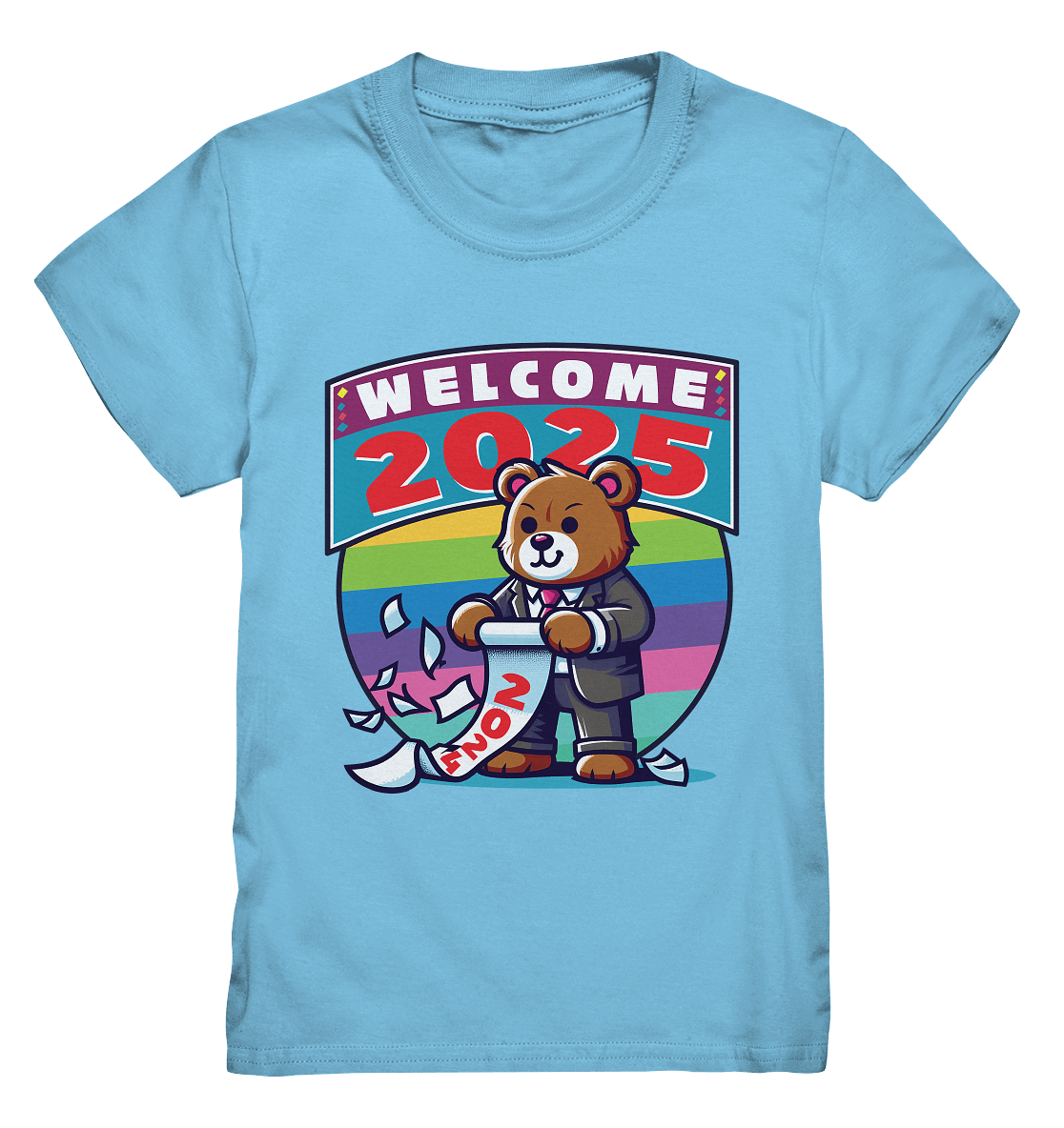 Willkommen 2025 – Der charmante Bärenkalender für einen bunten Neustart - Kids Premium Shirt - FaunaFeels Onlineshop Kids & Babys