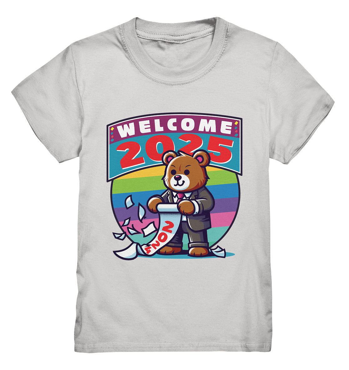 Willkommen 2025 – Der charmante Bärenkalender für einen bunten Neustart - Kids Premium Shirt - FaunaFeels Onlineshop Kids & Babys